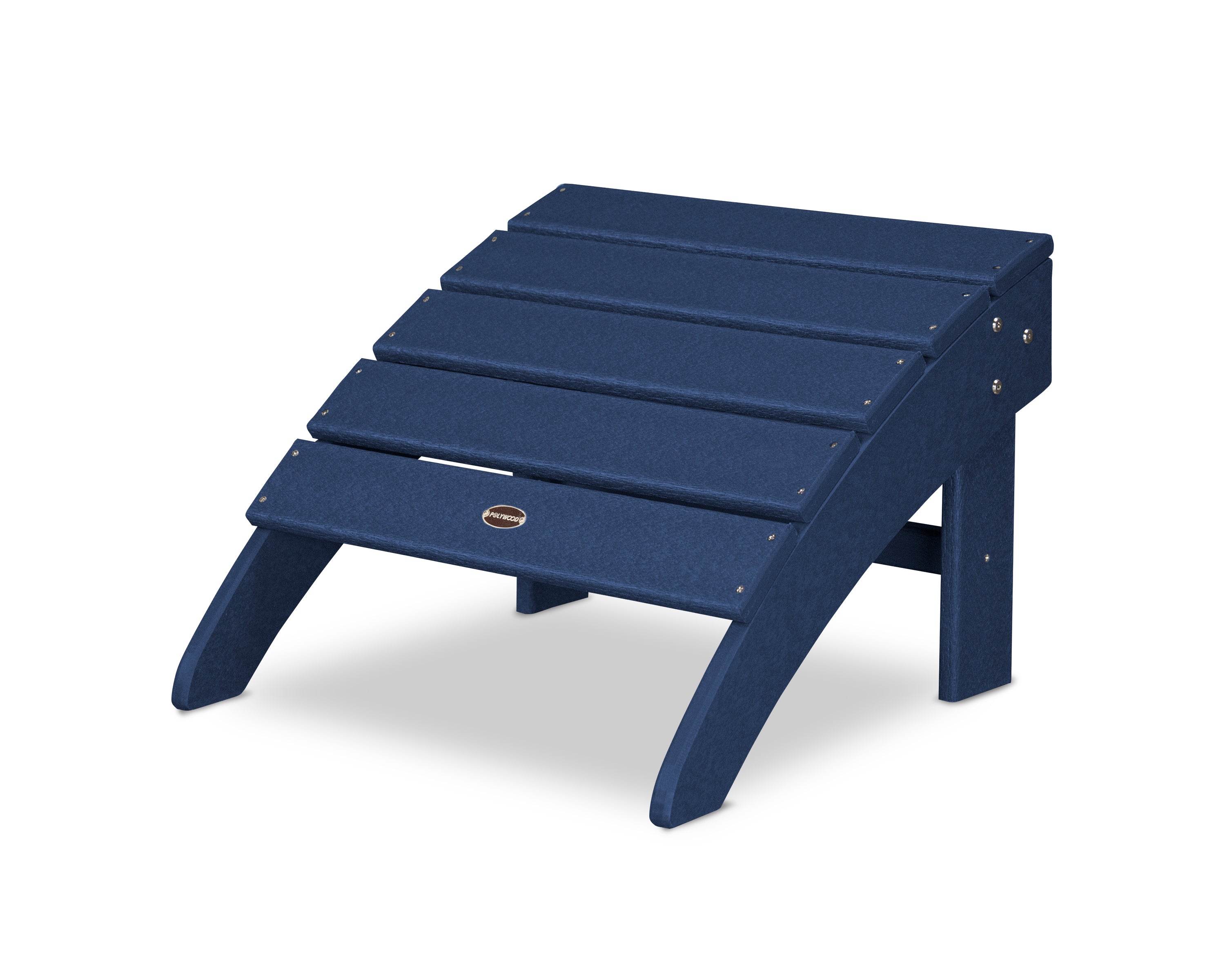 POLYWOOD Palm Coast Ottoman in Navy