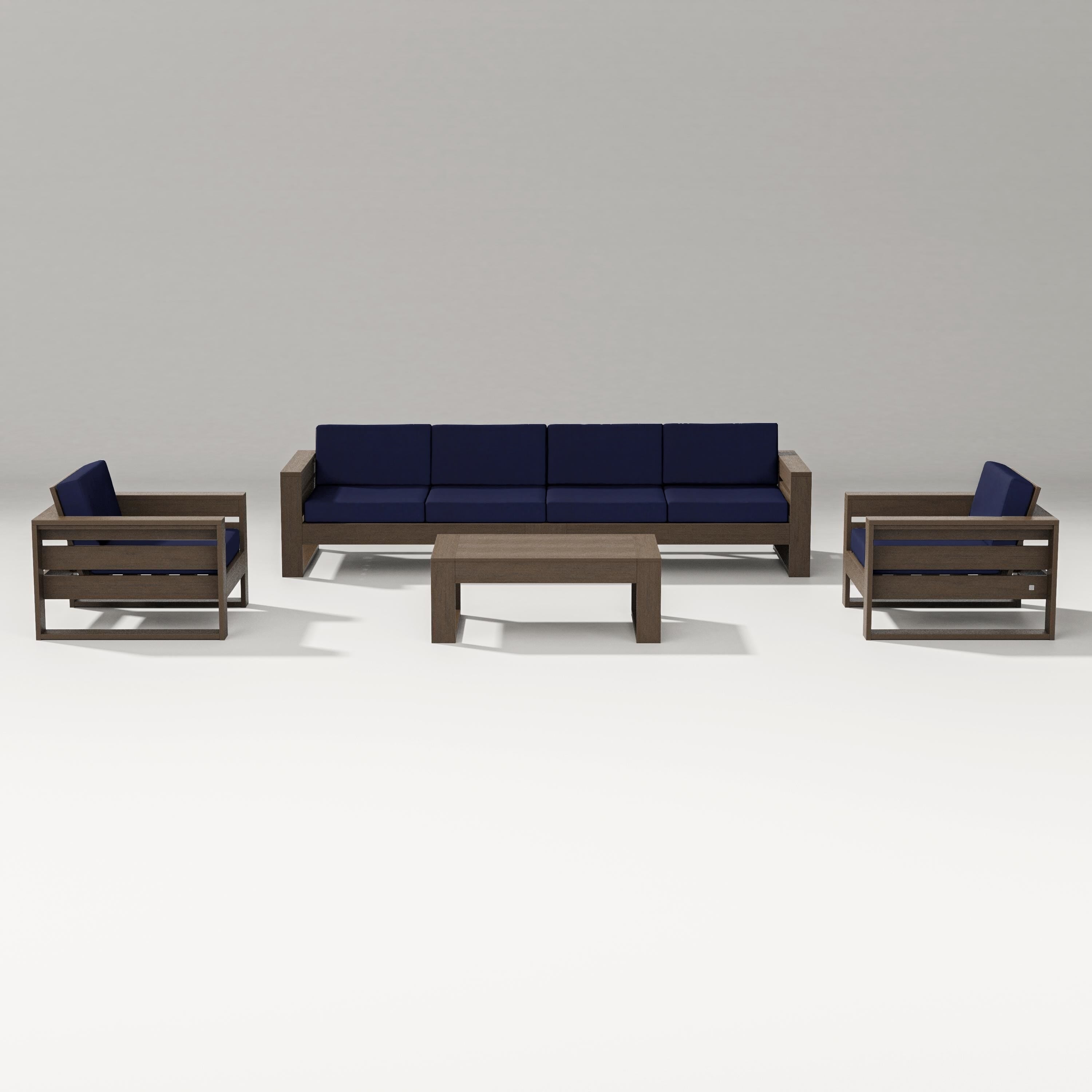PW Designer Series Latitude 5-Piece Lounge Sofa Set in Kona / Navy
