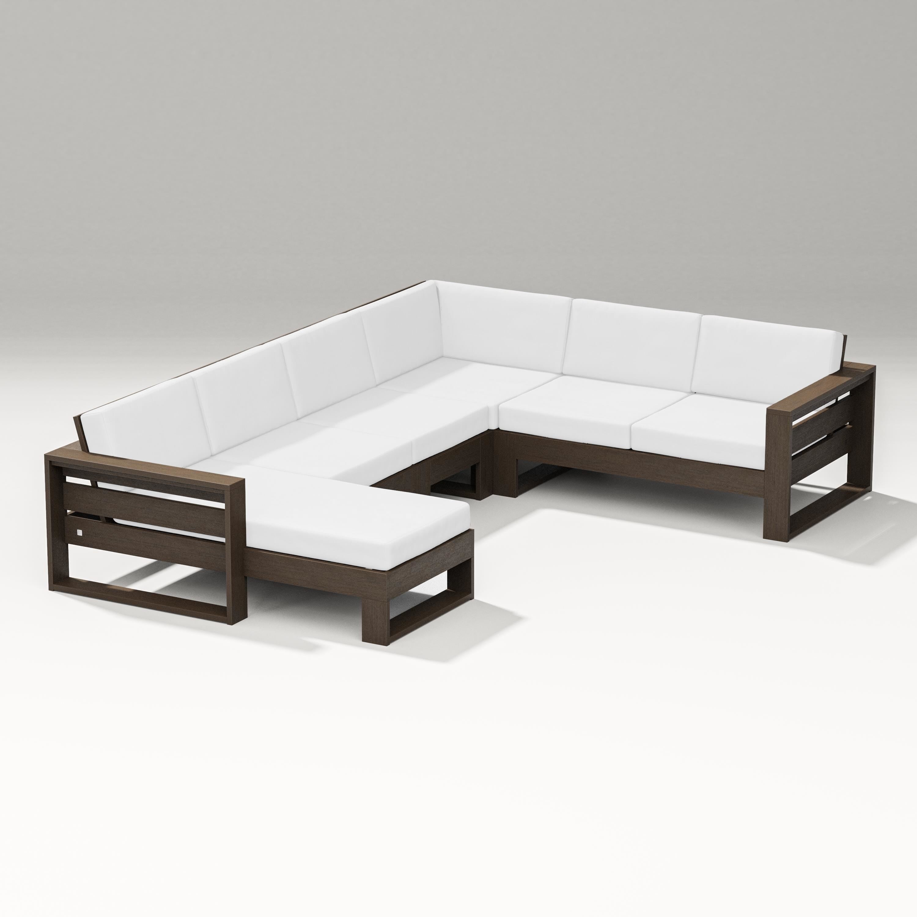 PW Designer Series Latitude Corner Sectional with Left Chaise in Kona / Natural