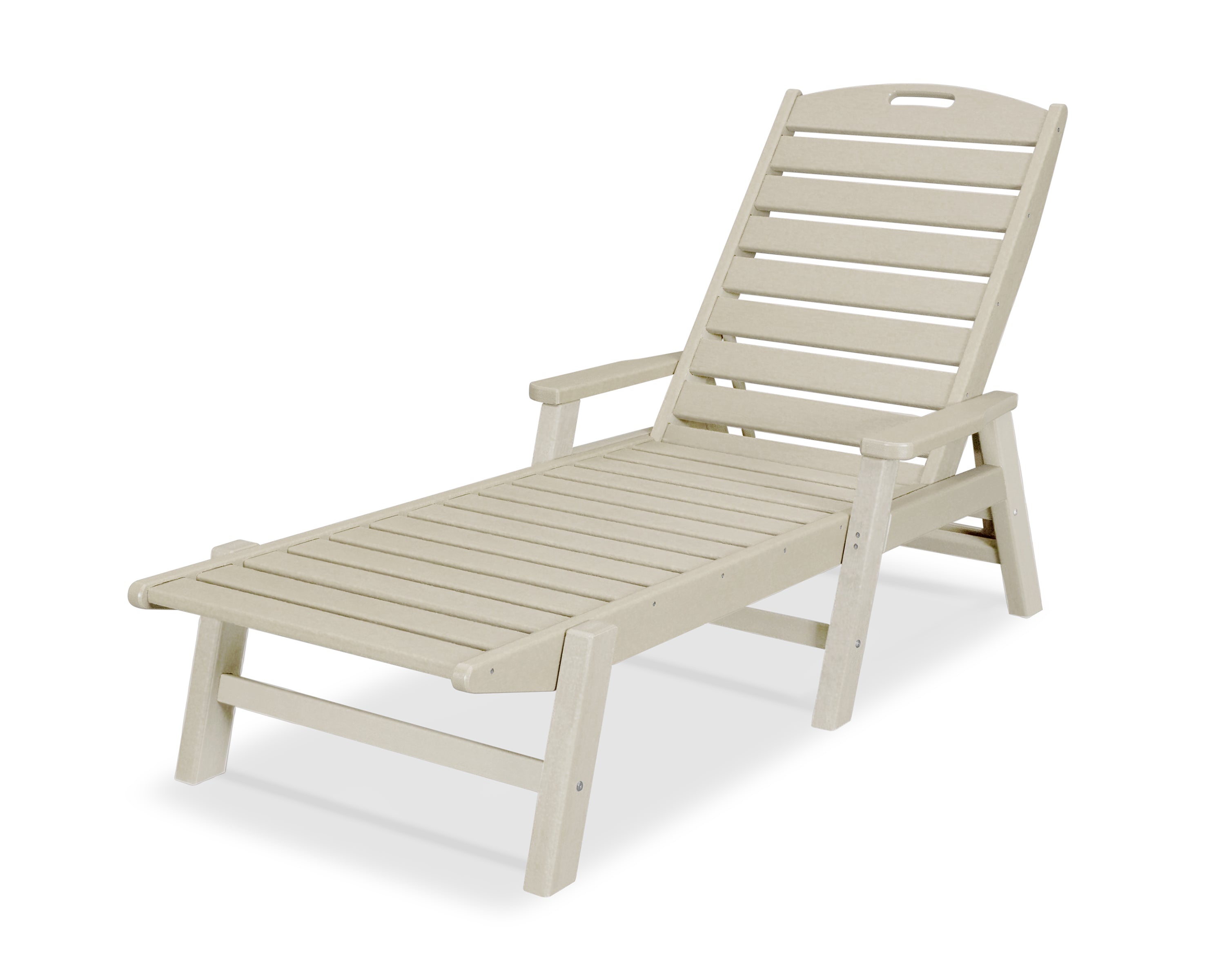 POLYWOOD® Nautical Chaise with Arms in Sand