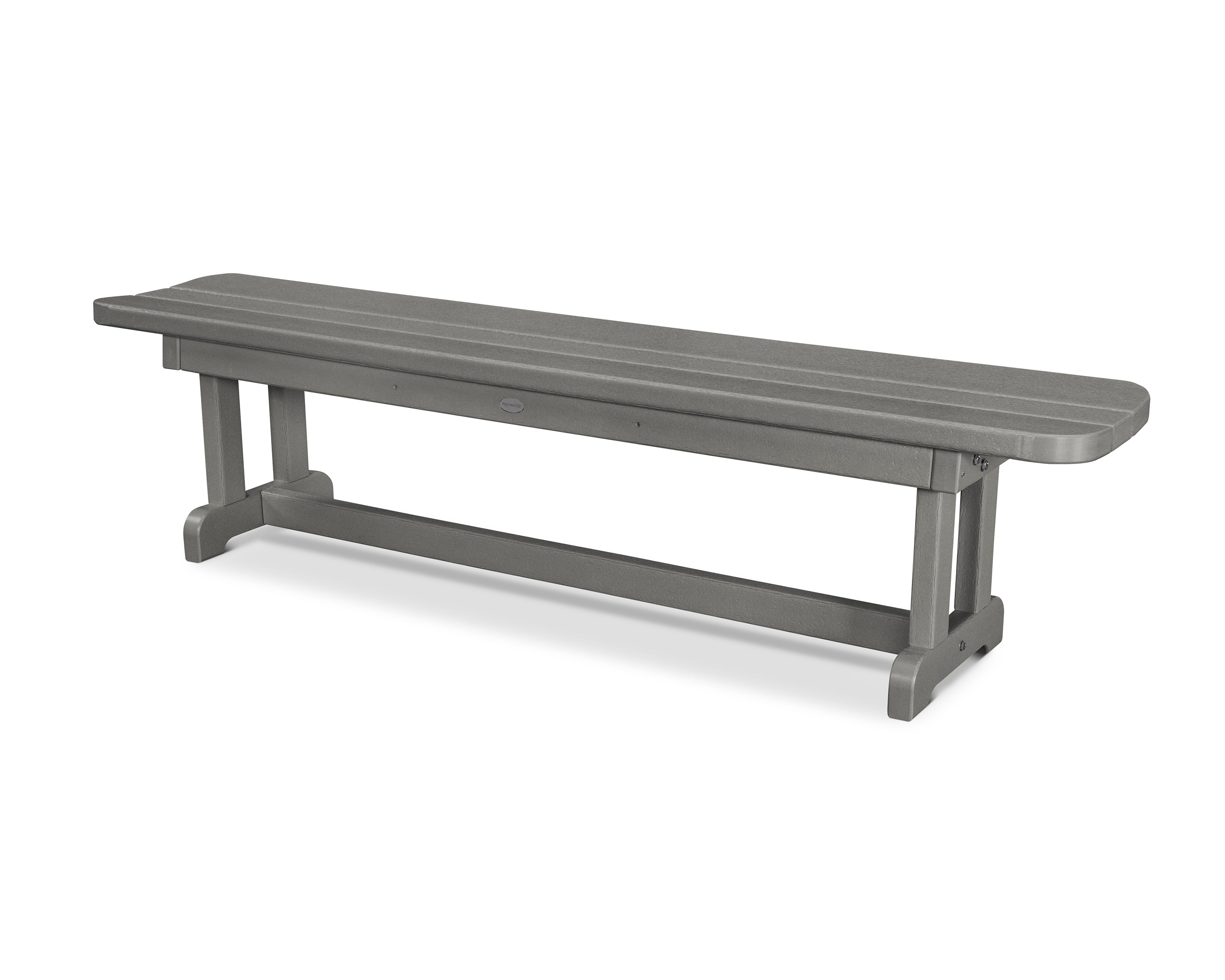 POLYWOOD® Park 72" Harvester Backless Bench in Slate Grey