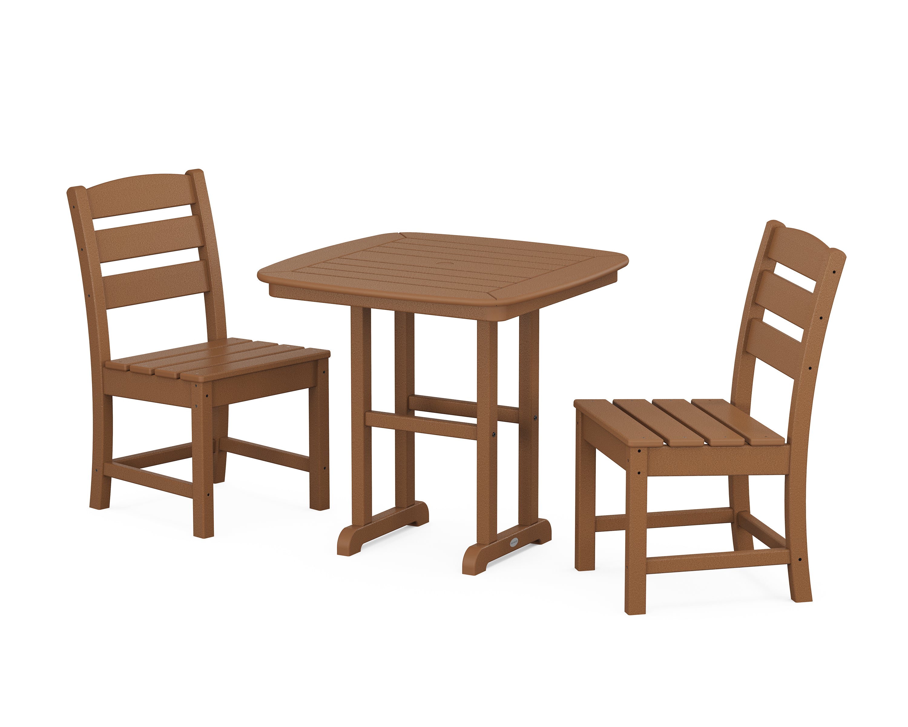 POLYWOOD® Lakeside Side Chair 3-Piece Dining Set in Teak