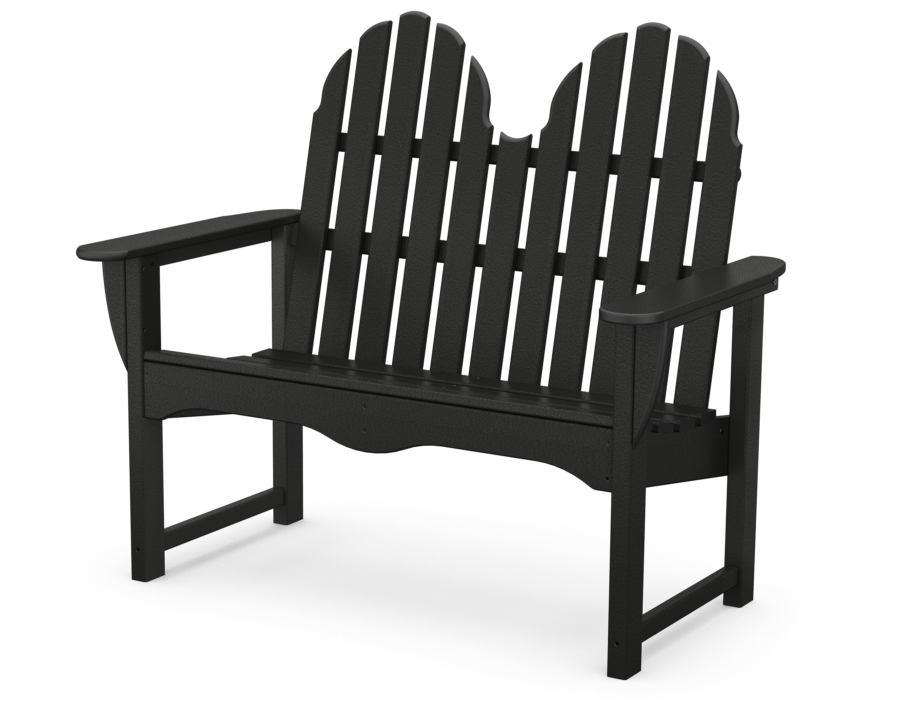 POLYWOOD® Classic Adirondack 48" Bench in Black