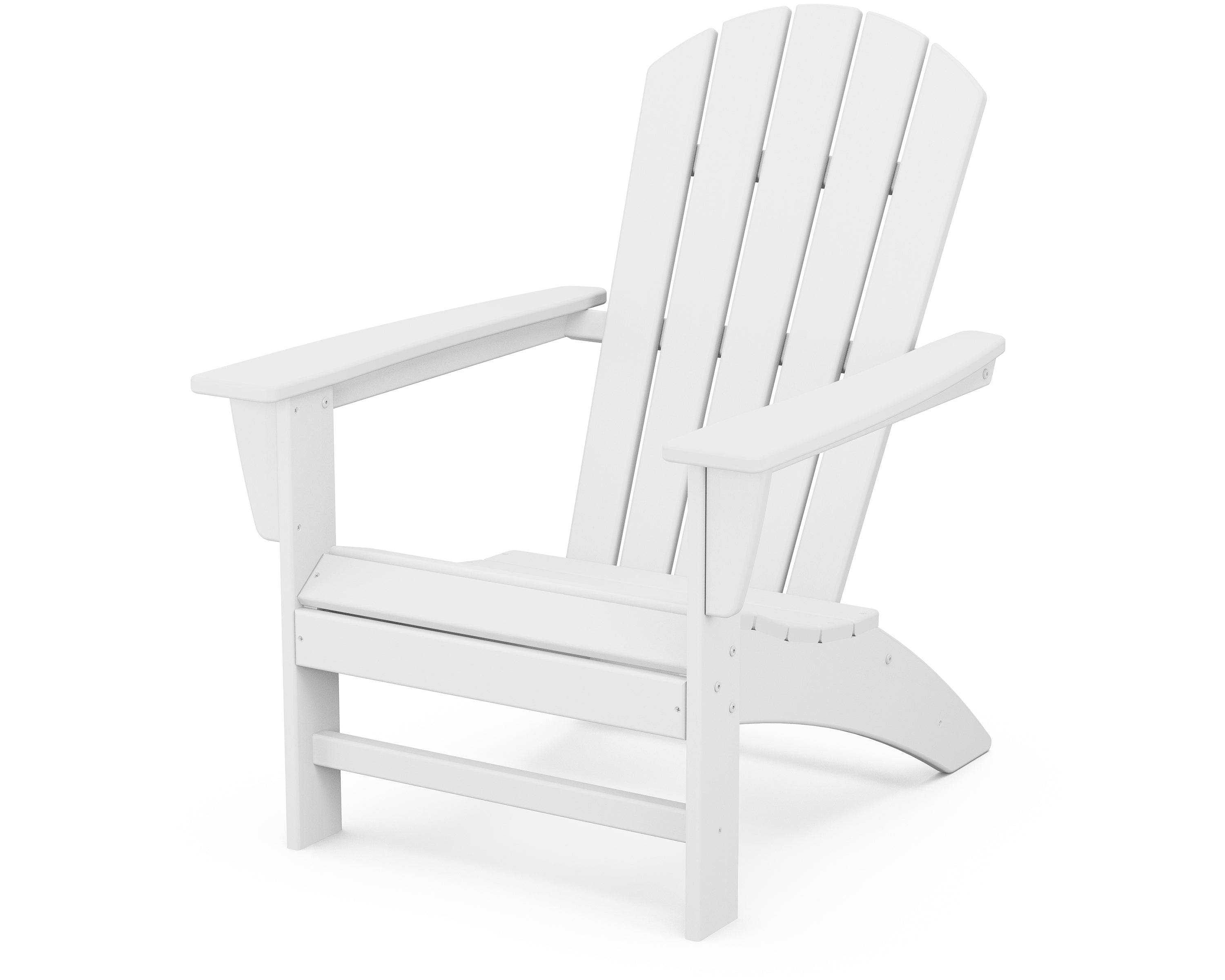 POLYWOOD Nautical Adirondack Chair in White