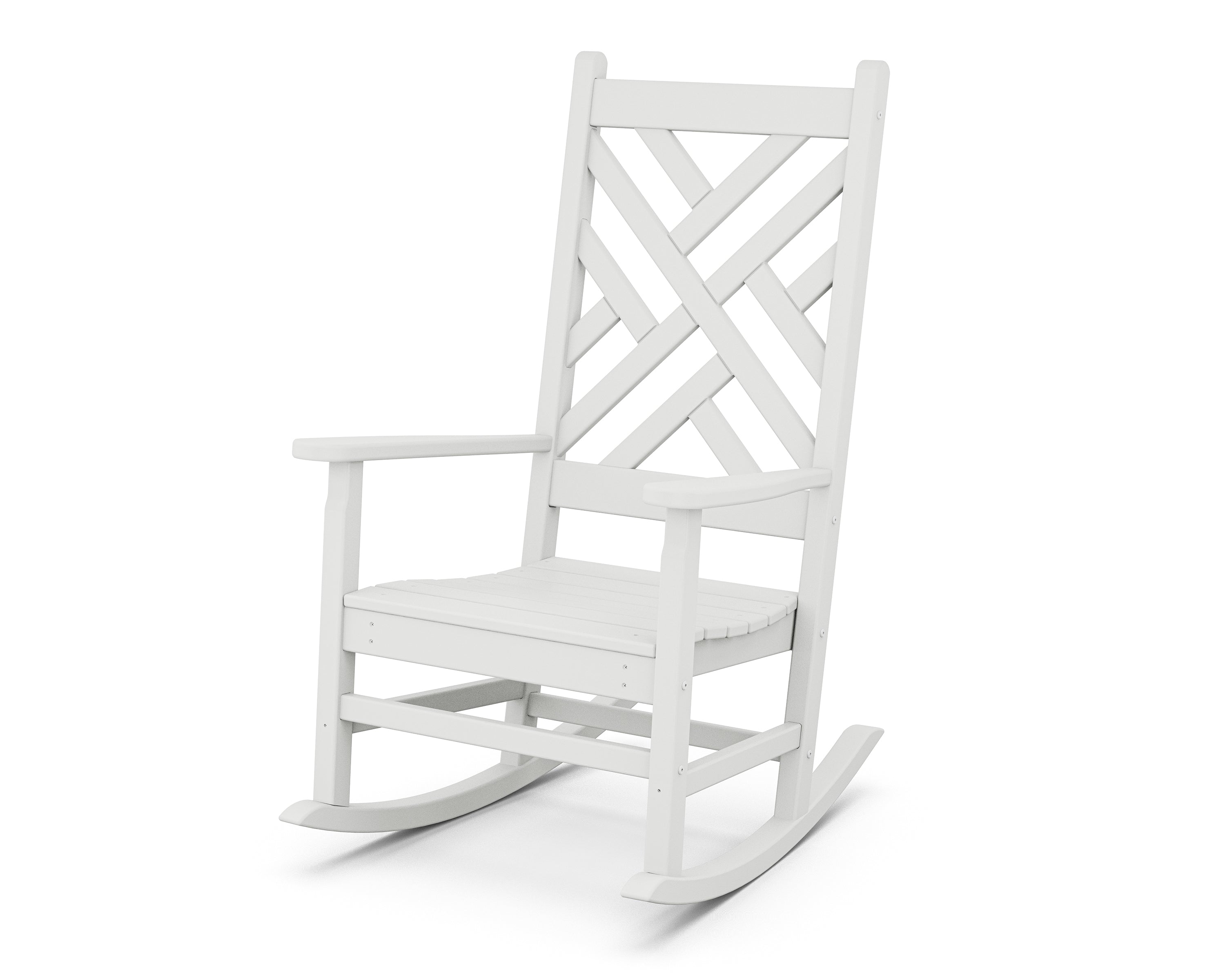 POLYWOOD® Chippendale Porch Rocking Chair in White