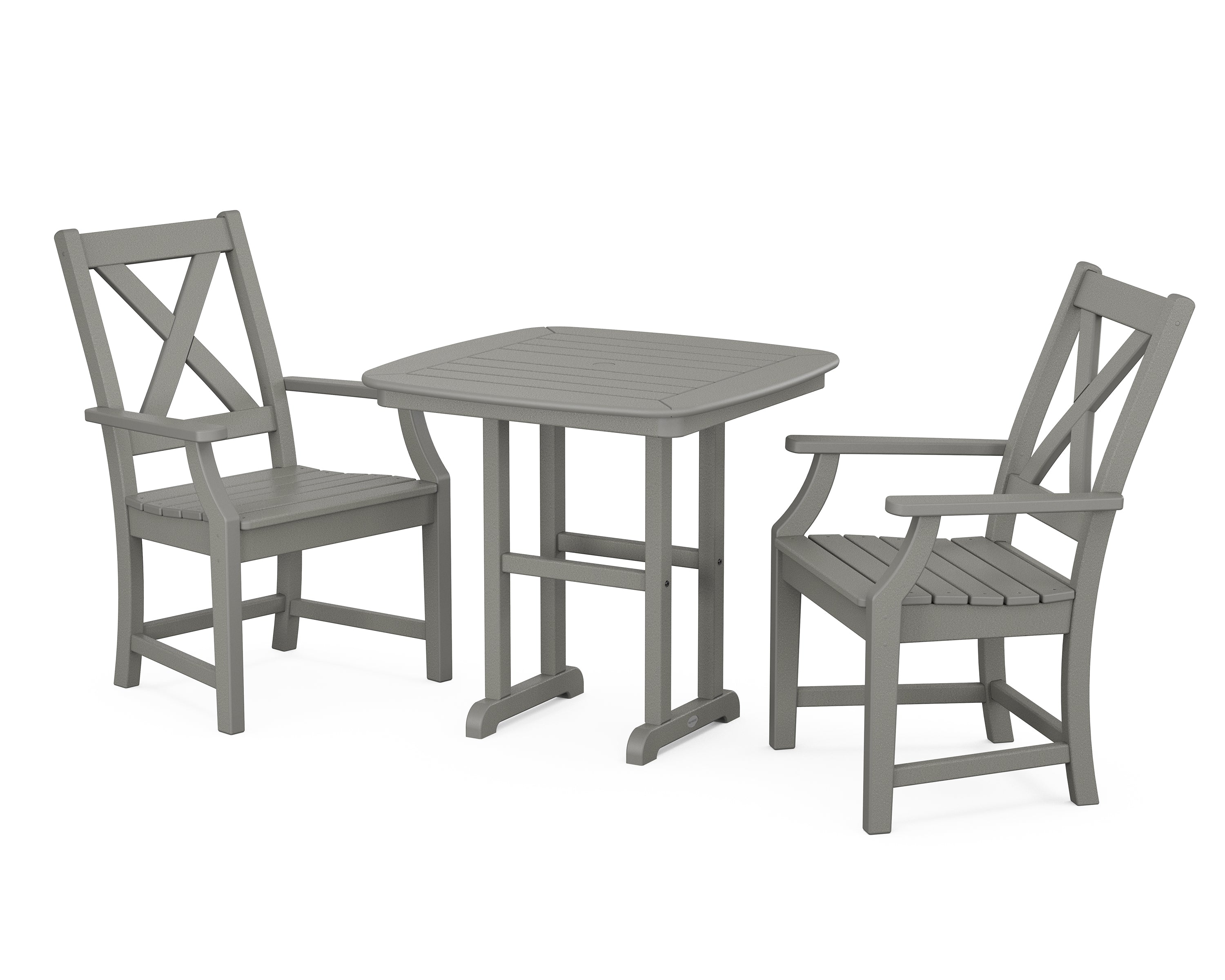 POLYWOOD® Braxton 3-Piece Dining Set in Slate Grey