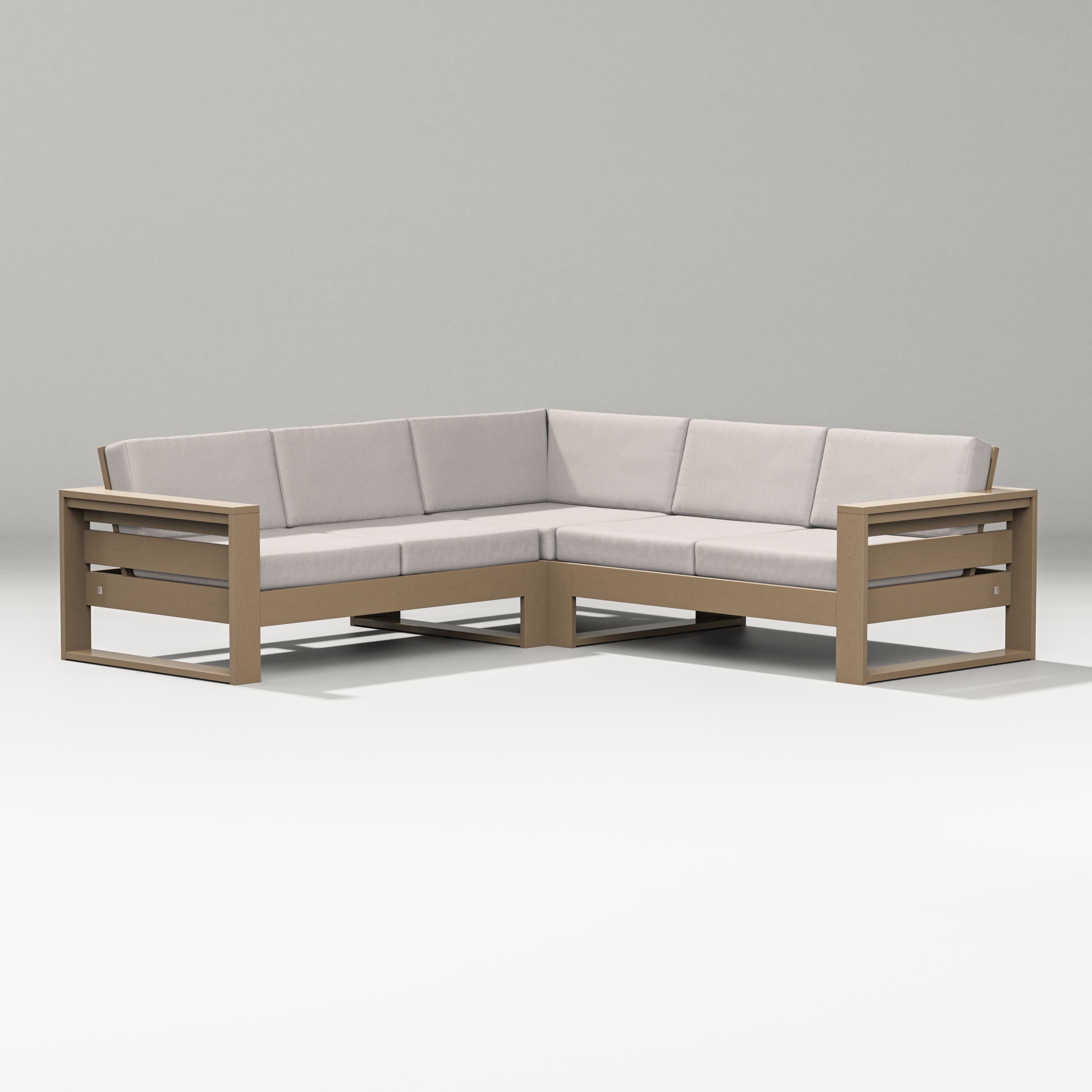 PW Designer Series Latitude Corner Sectional in Vintage Sahara / Dune Burlap