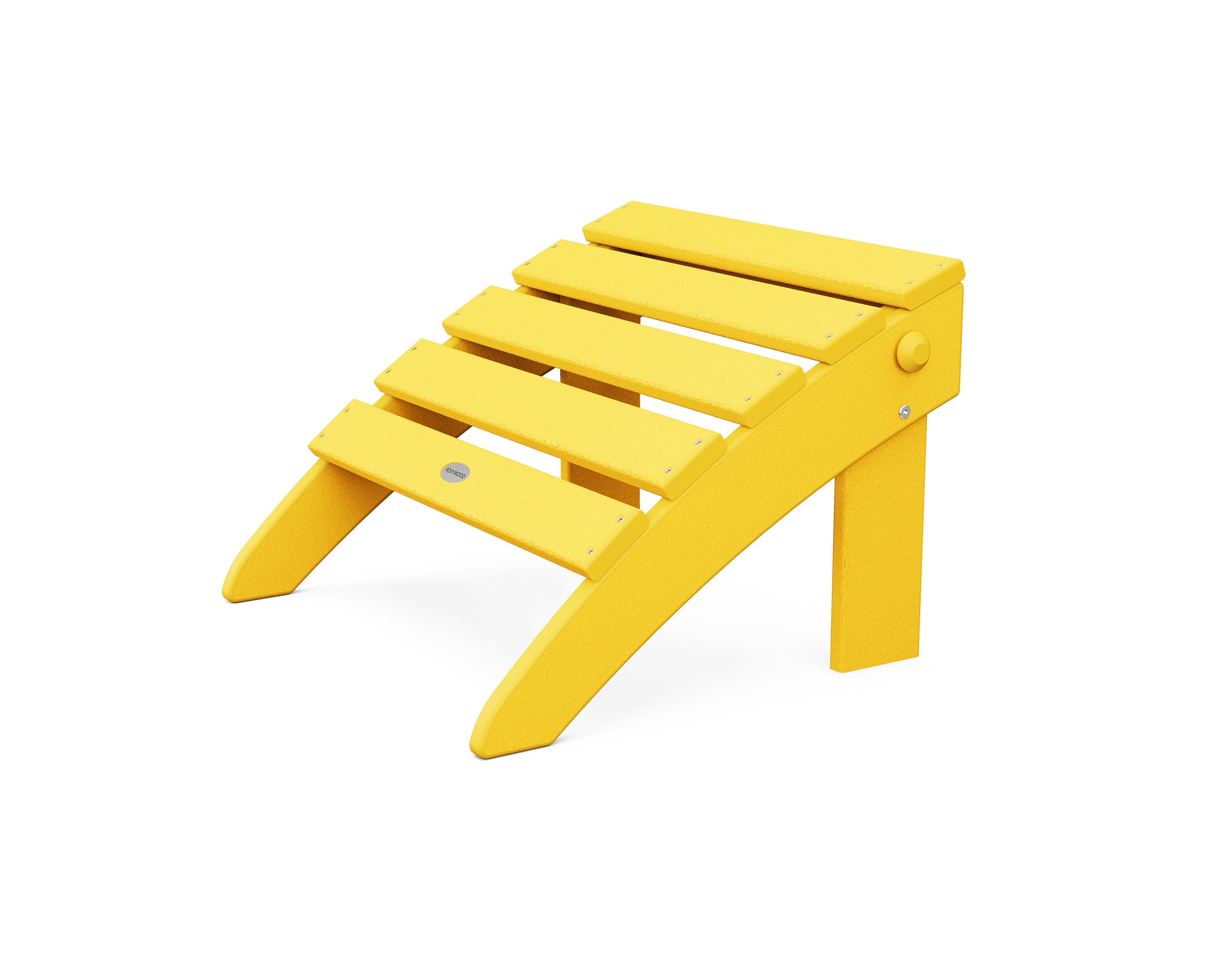 POLYWOOD Classic Adirondack Folding Ottoman in Lemon