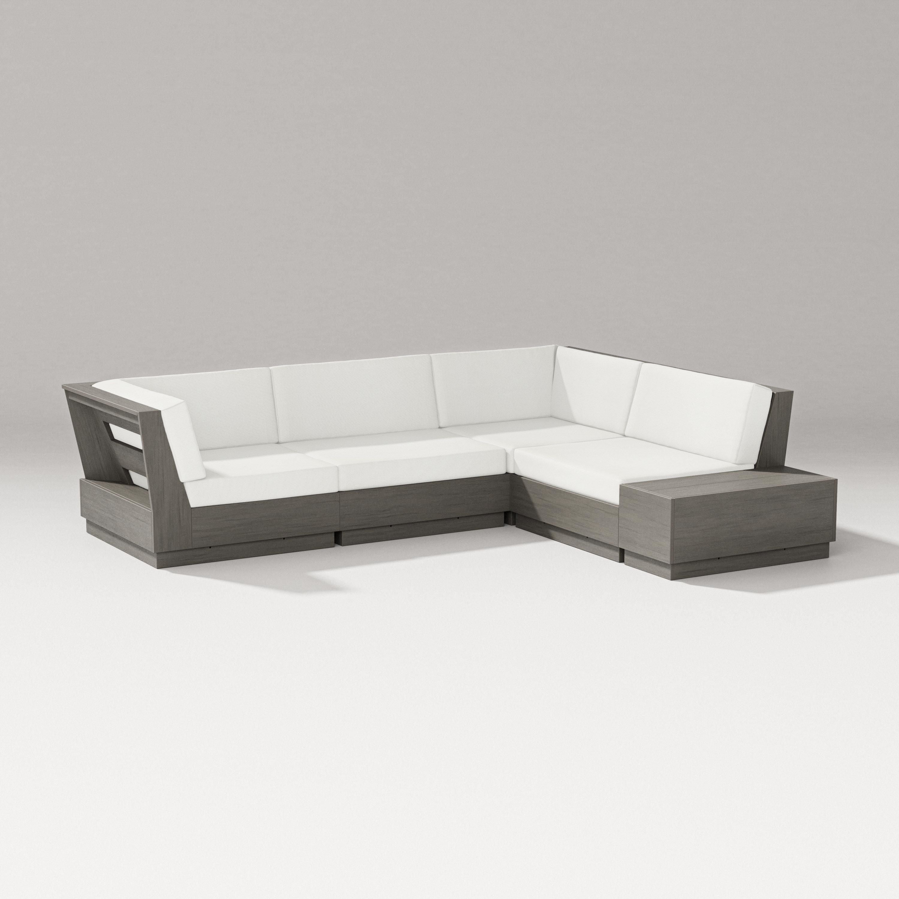 PW Designer Series Elevate Corner Sectional in Driftwood / Natural Linen