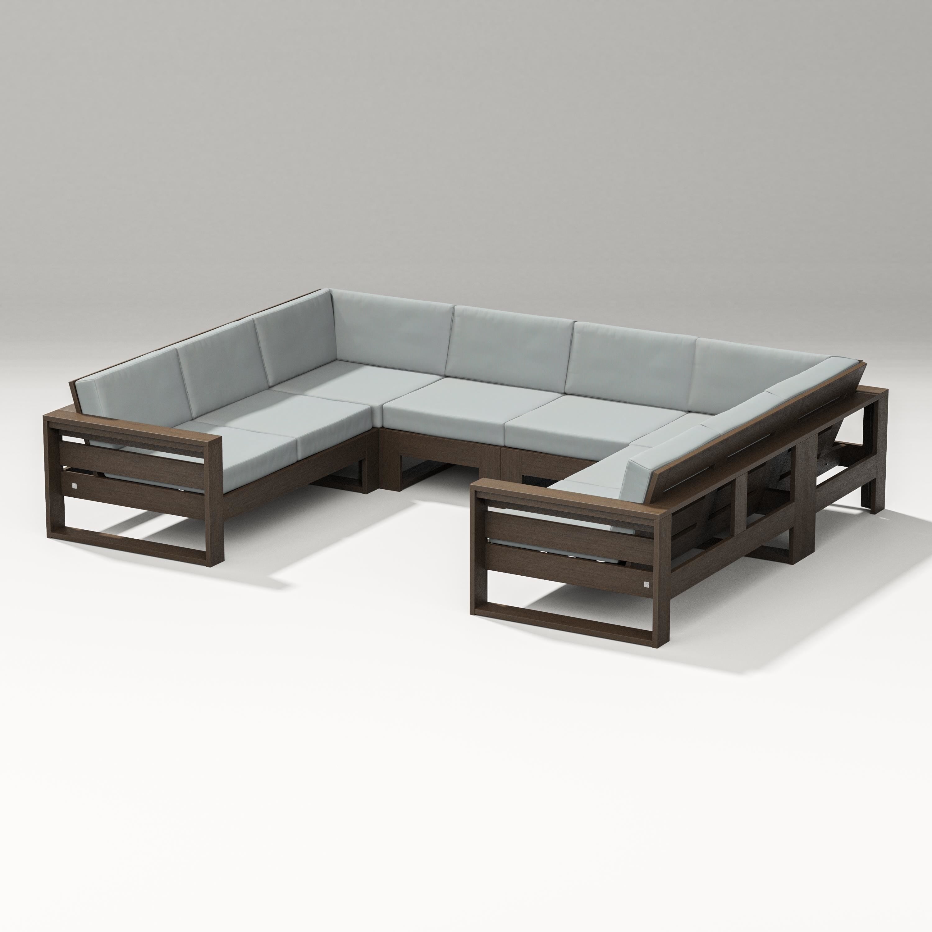PW Designer Series Latitude U-Shaped Sectional in Kona / Spa