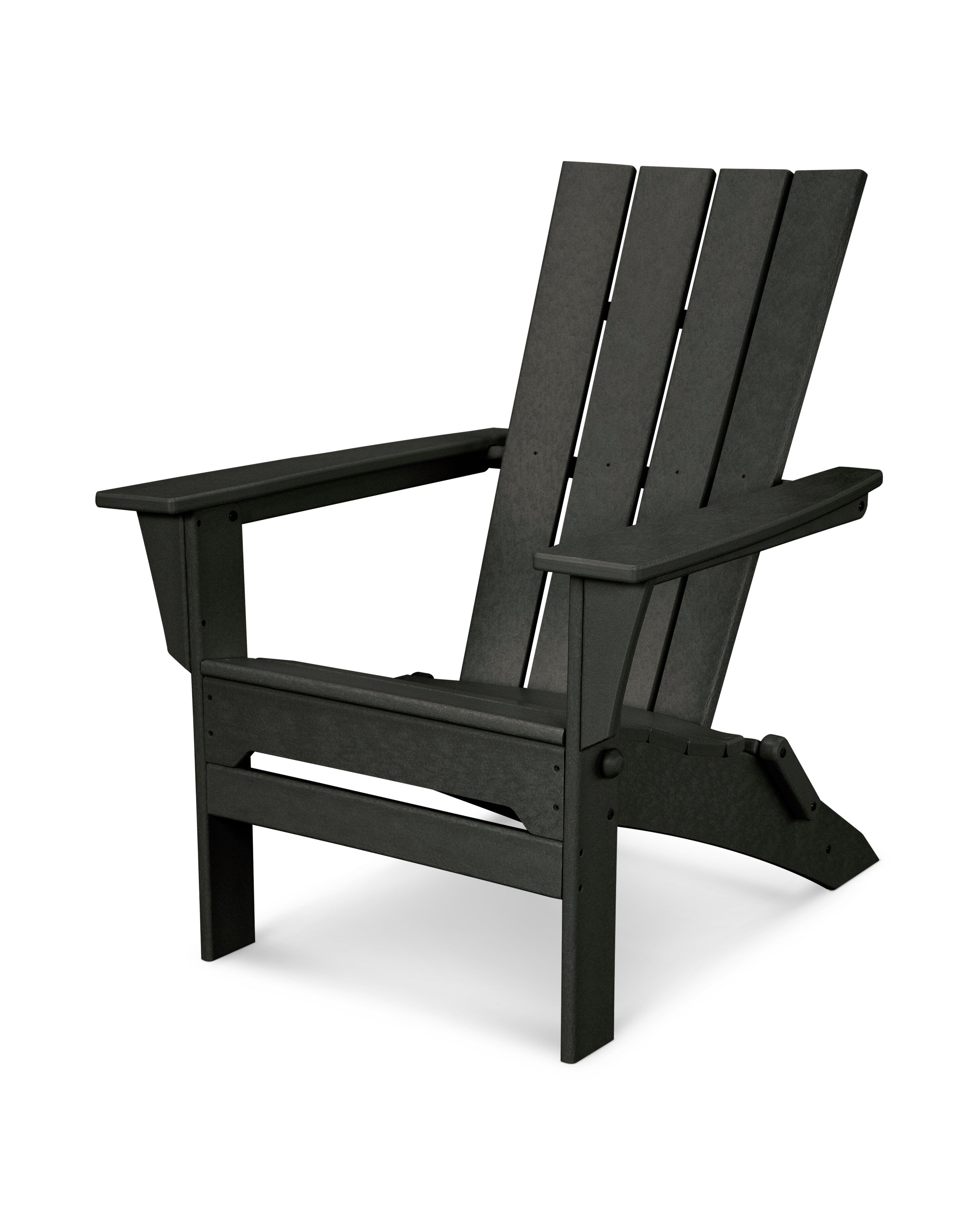 POLYWOOD Quattro Folding Adirondack in Black