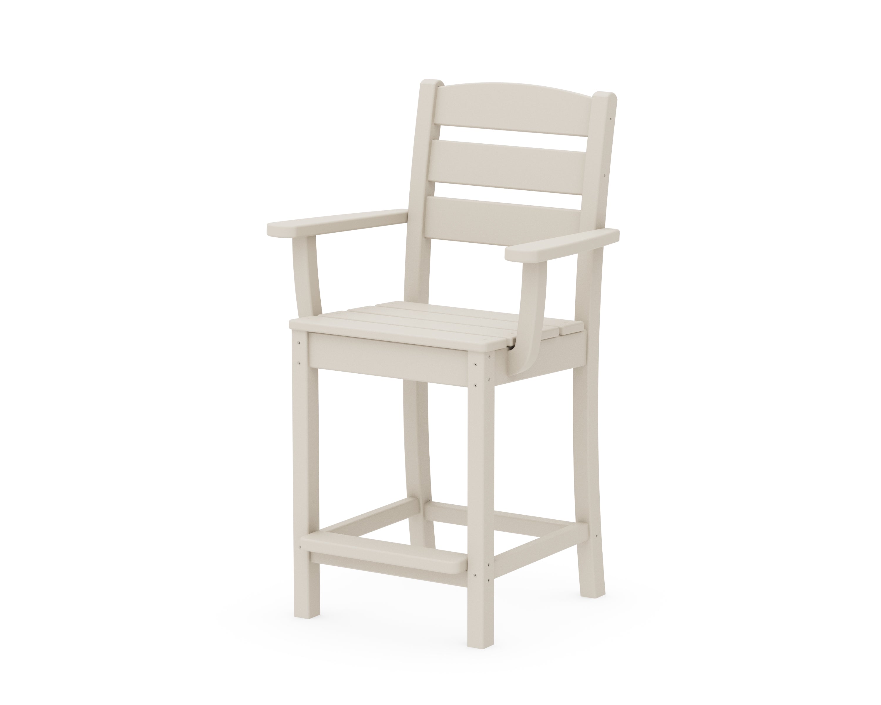 POLYWOOD Lakeside Counter Arm Chair in Sand
