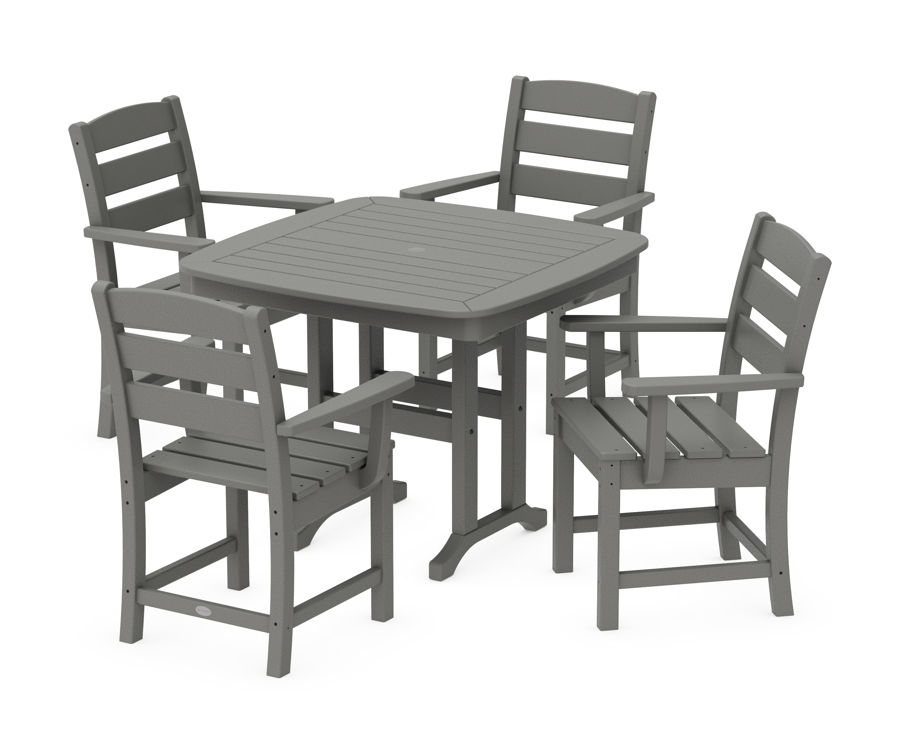 POLYWOOD Lakeside 5-Piece Dining Set in Slate Grey