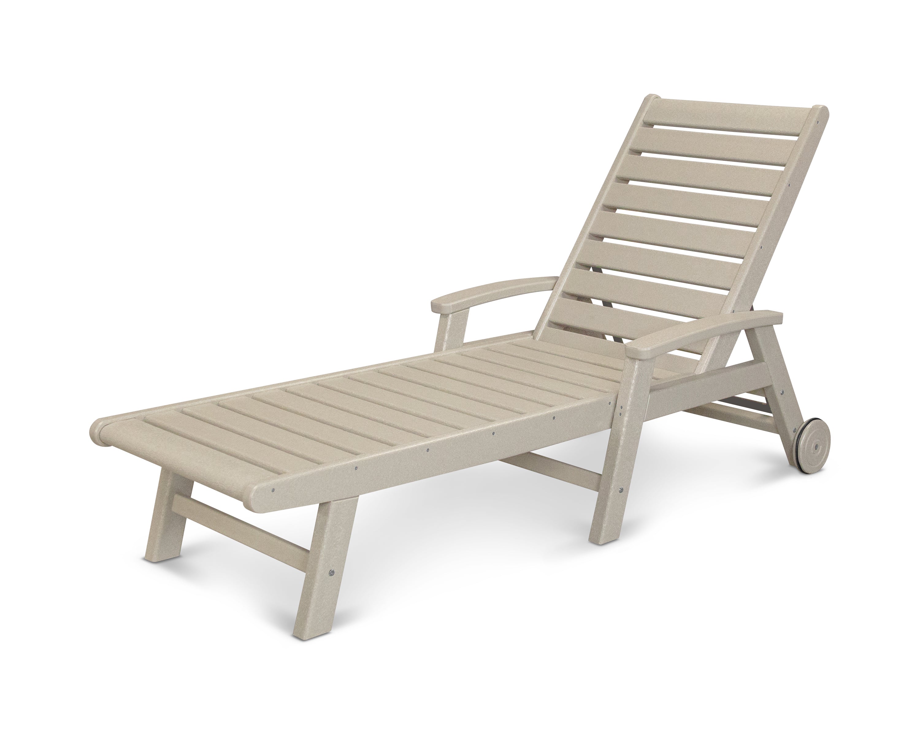 POLYWOOD® Signature Chaise with Wheels in Sand