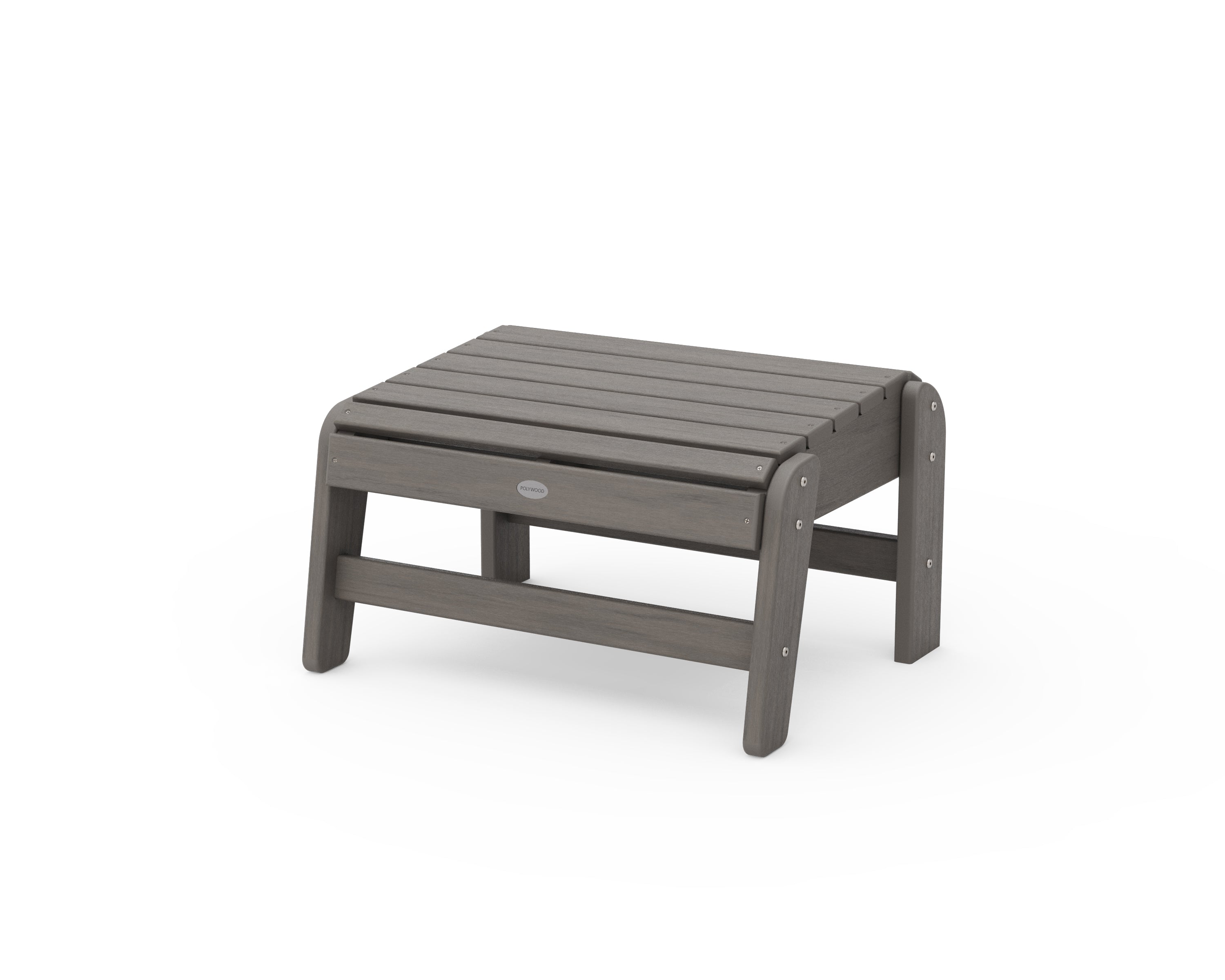 POLYWOOD Grand Adirondack Ottoman in Driftwood