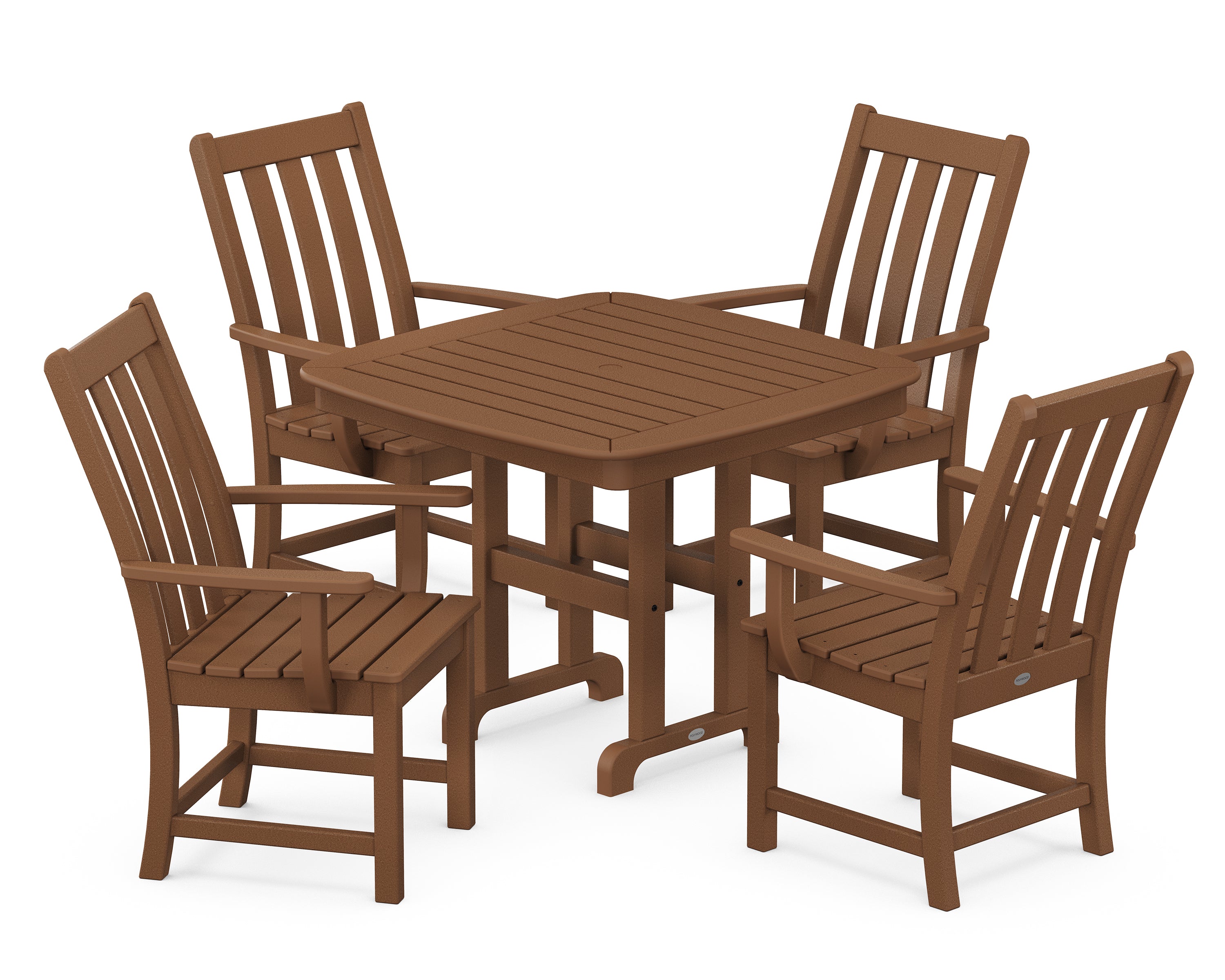 POLYWOOD® Vineyard 5-Piece Dining Set in Teak