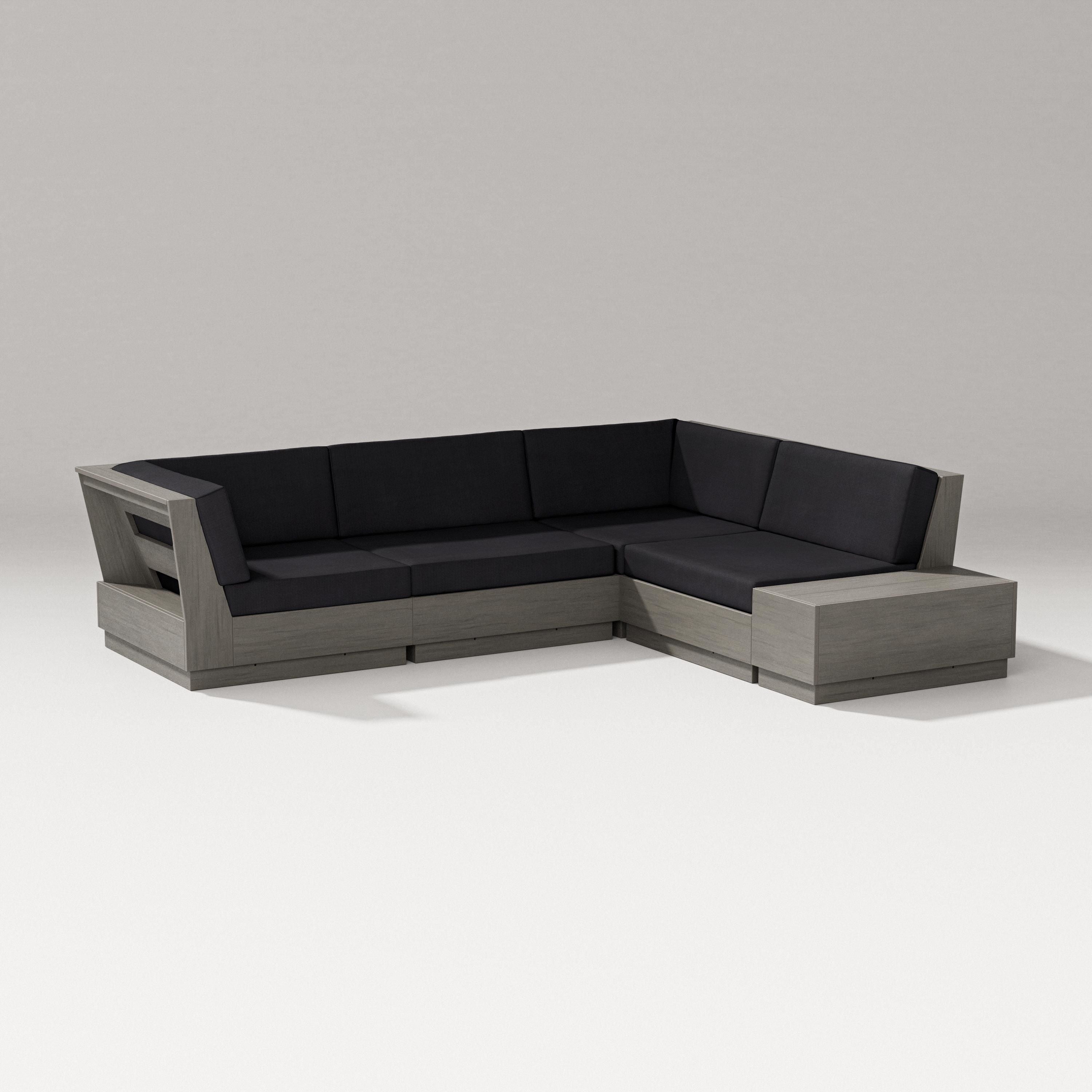 PW Designer Series Elevate Corner Sectional in Driftwood / Midnight Linen