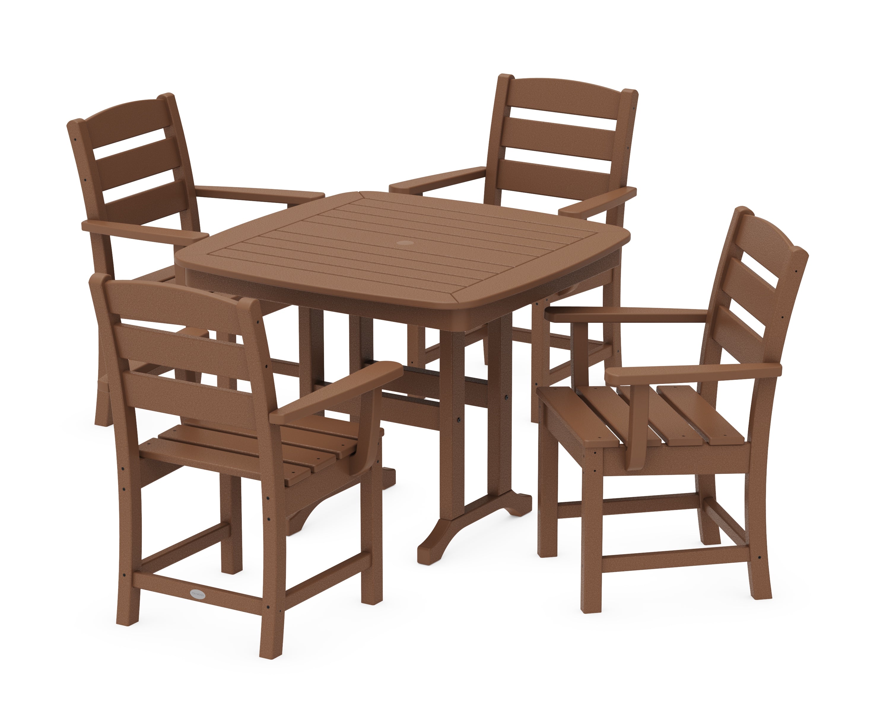 POLYWOOD Lakeside 5-Piece Dining Set in Teak