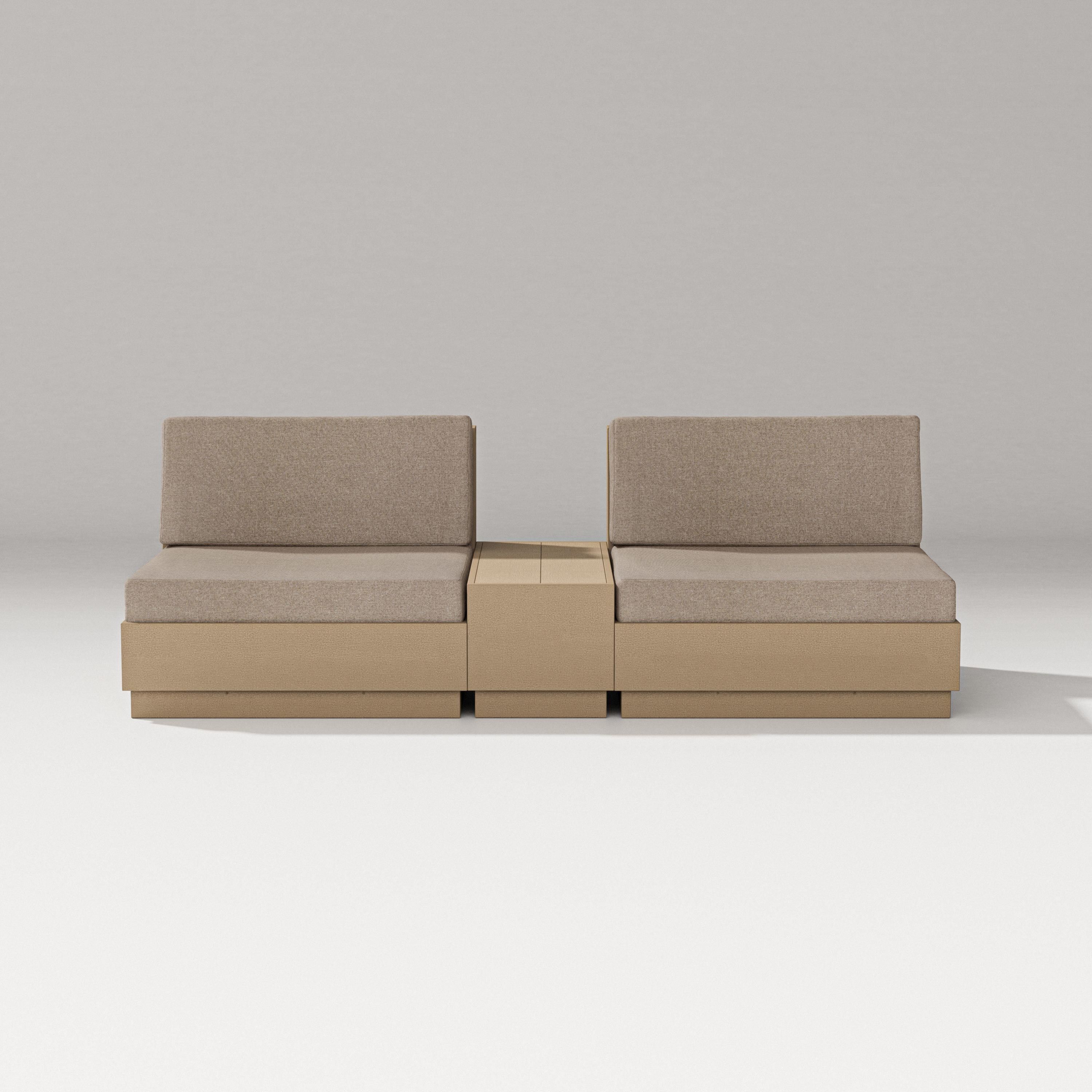 PW Designer Series Elevate Lounge Chair Set in Vintage Sahara / Spiced Burlap