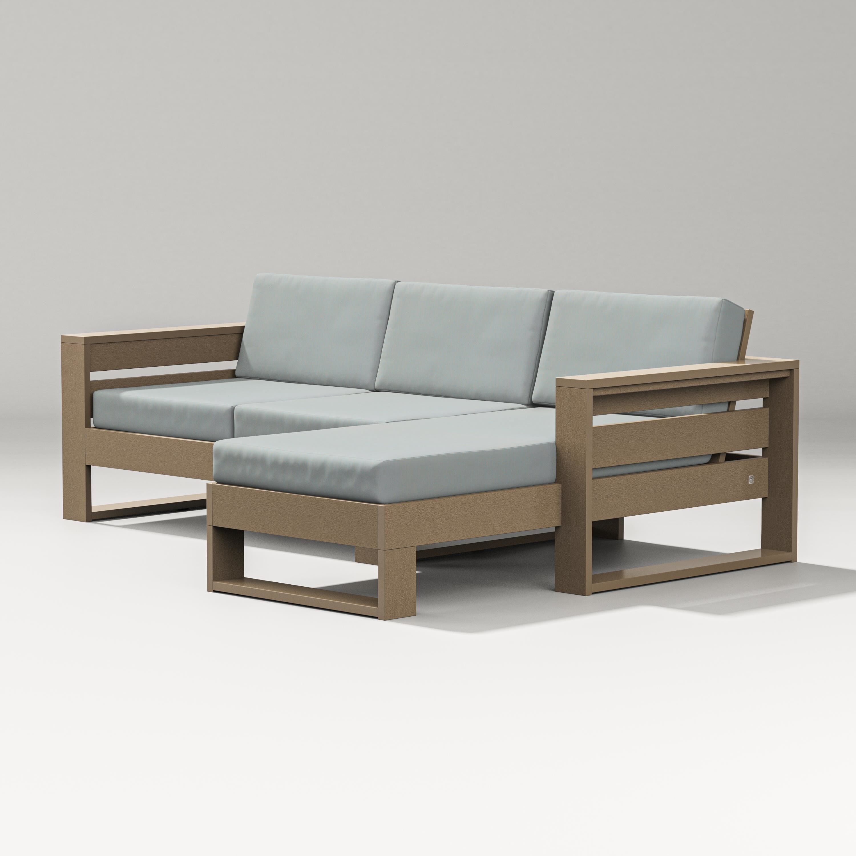 PW Designer Series Latitude Right Chaise Sectional in Vintage Sahara / Spa