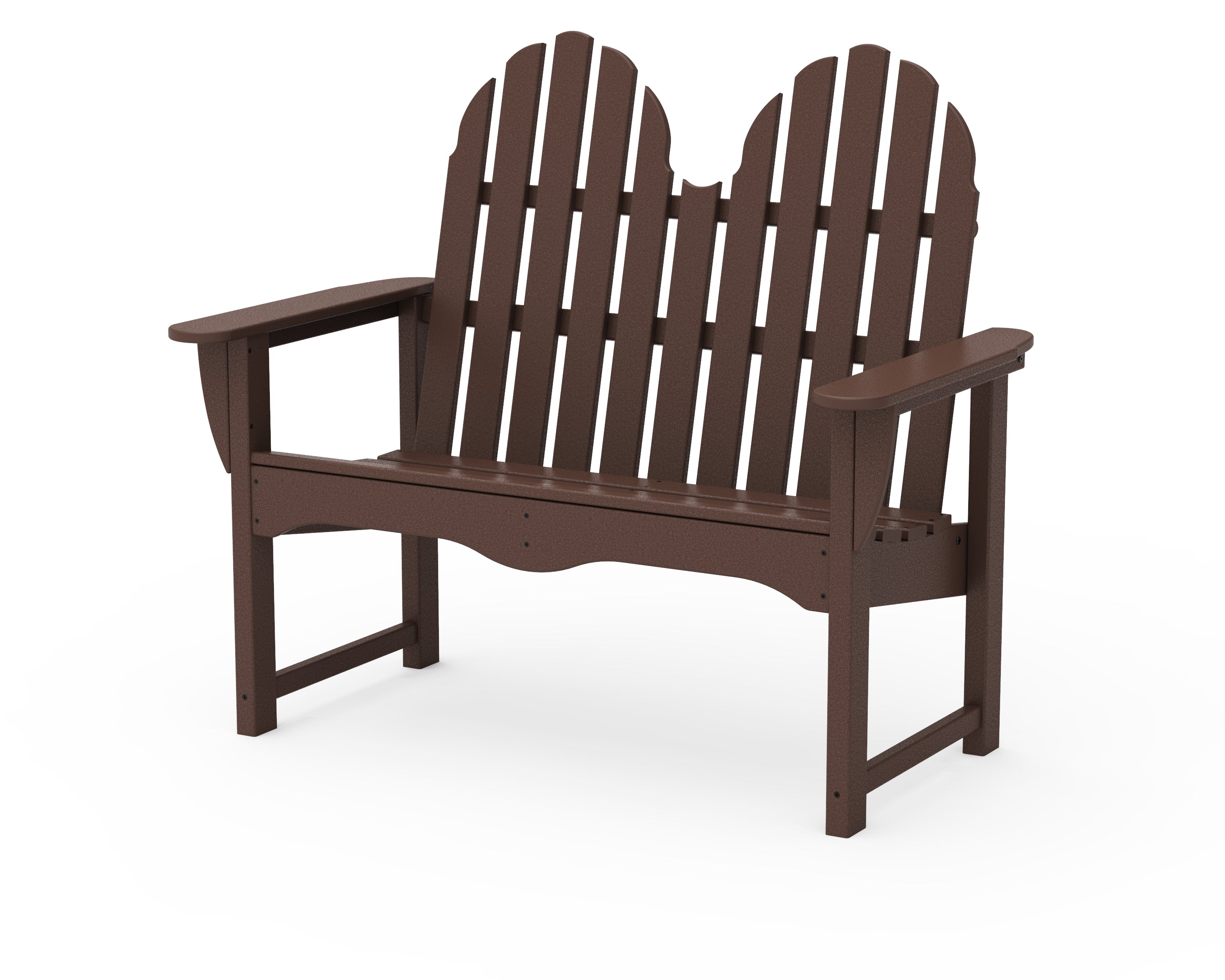 POLYWOOD Classic Adirondack 48" Bench in Mahogany