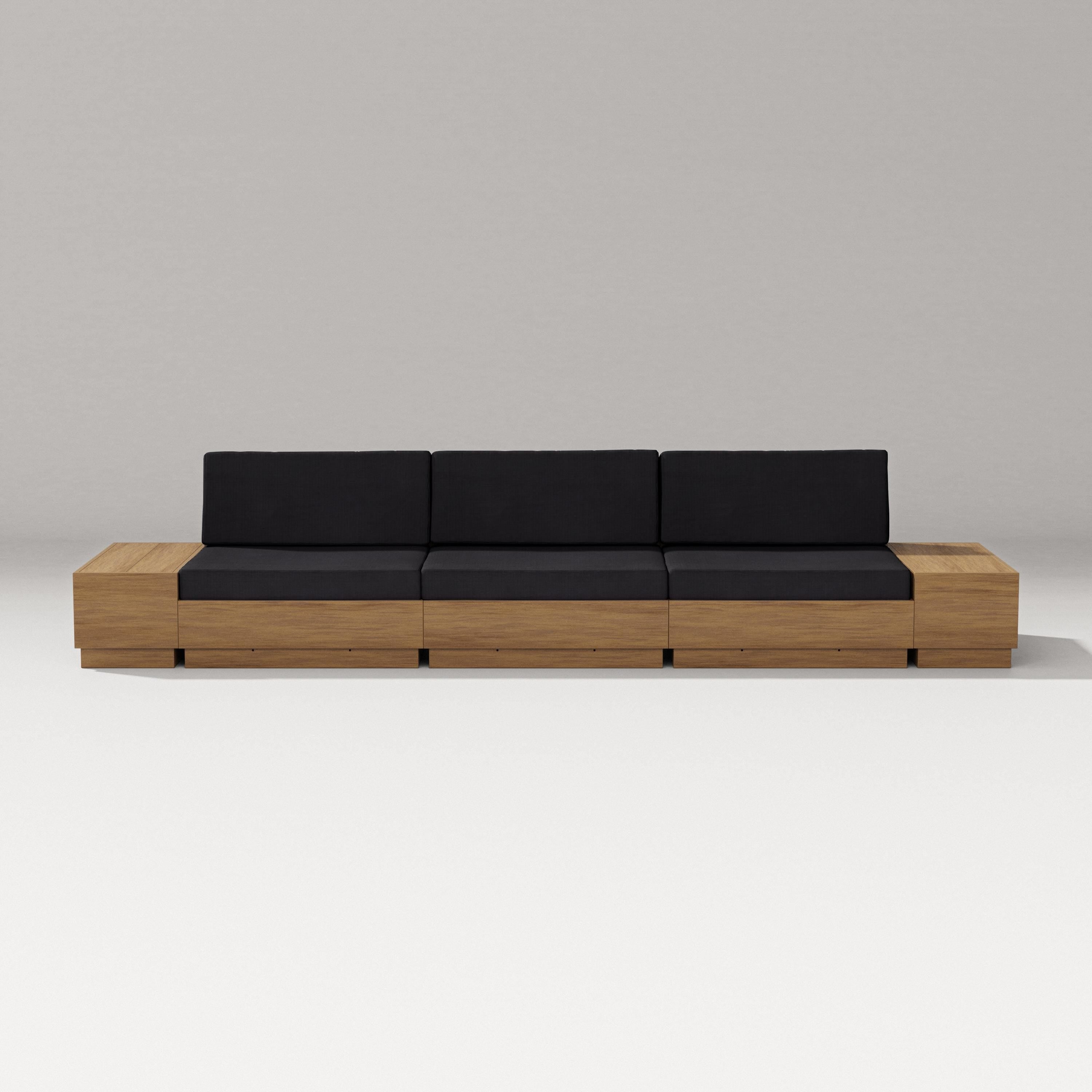 PW Designer Series Elevate Straight Sectional in Natural / Midnight Linen