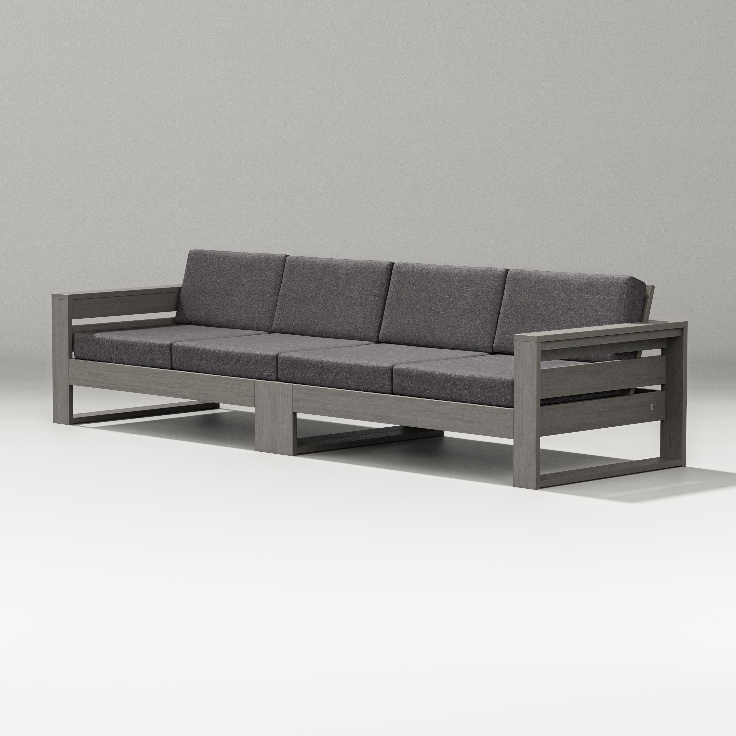 PW Designer Series Latitude Straight Sectional in Driftwood / Ash Charcoal