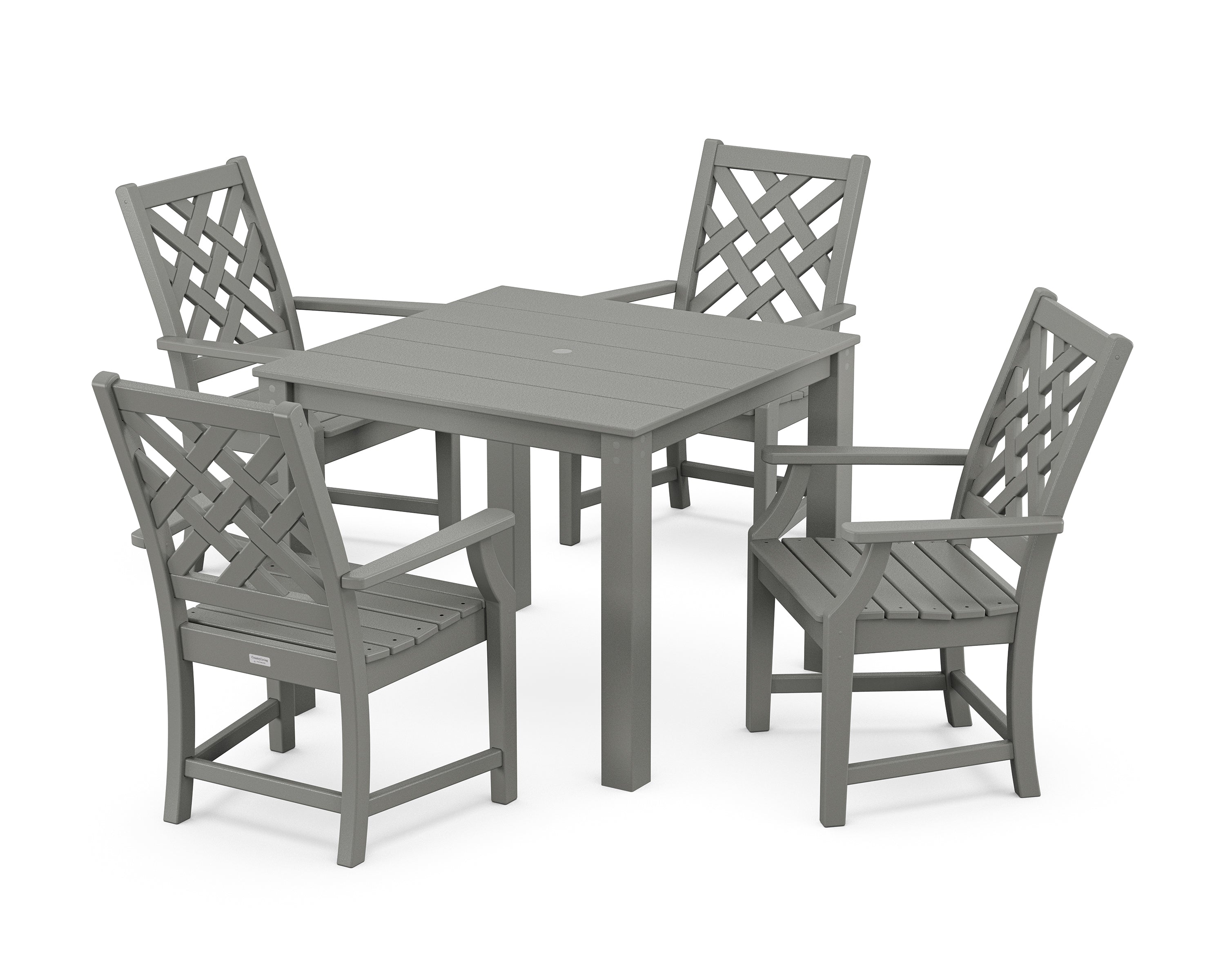 Country Living Wovendale 5-Piece Parsons Dining Set in Slate Grey