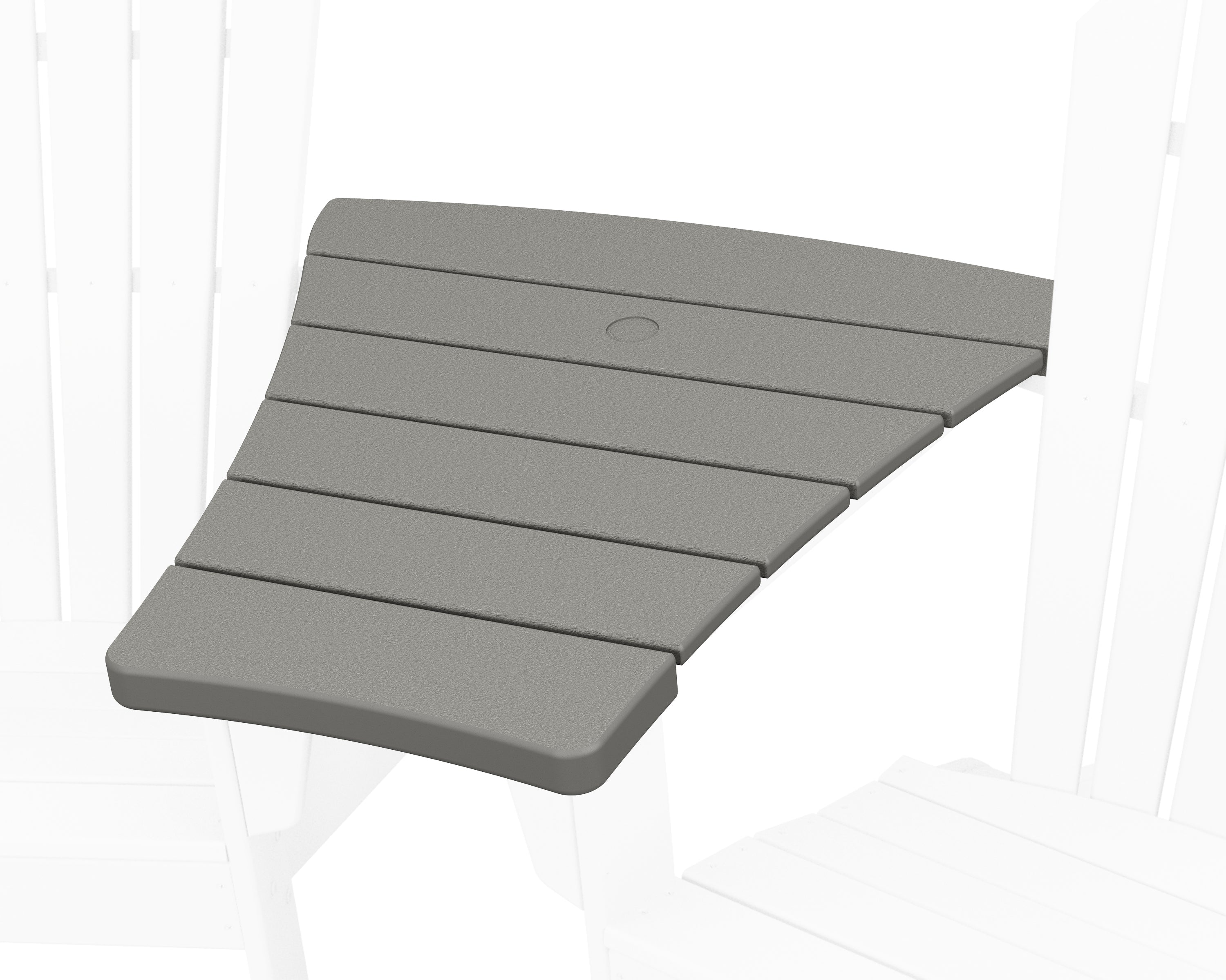 POLYWOOD Angled Adirondack Connecting Table in Slate Grey