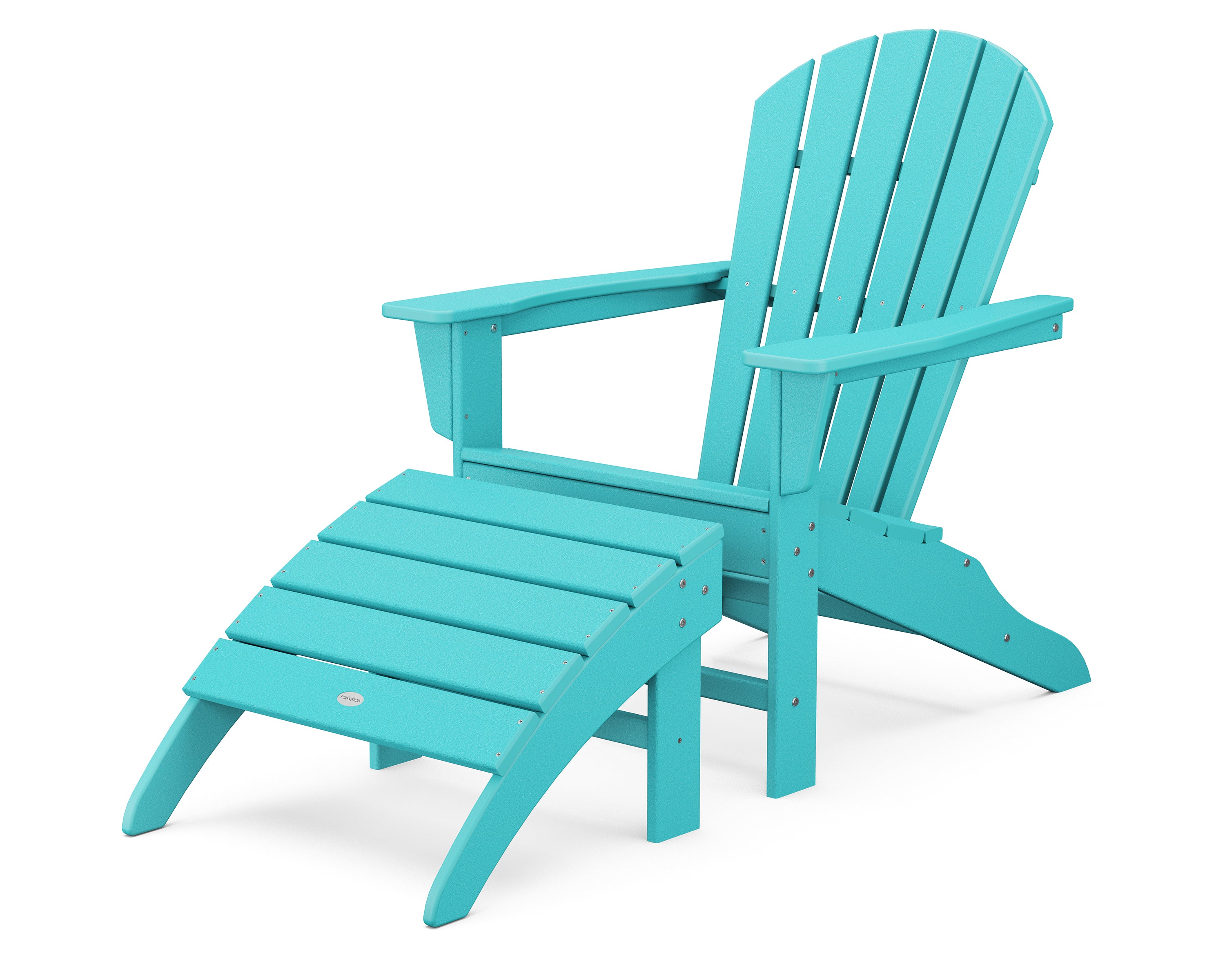 POLYWOOD® South Beach Adirondack 2-Piece Set in Aruba