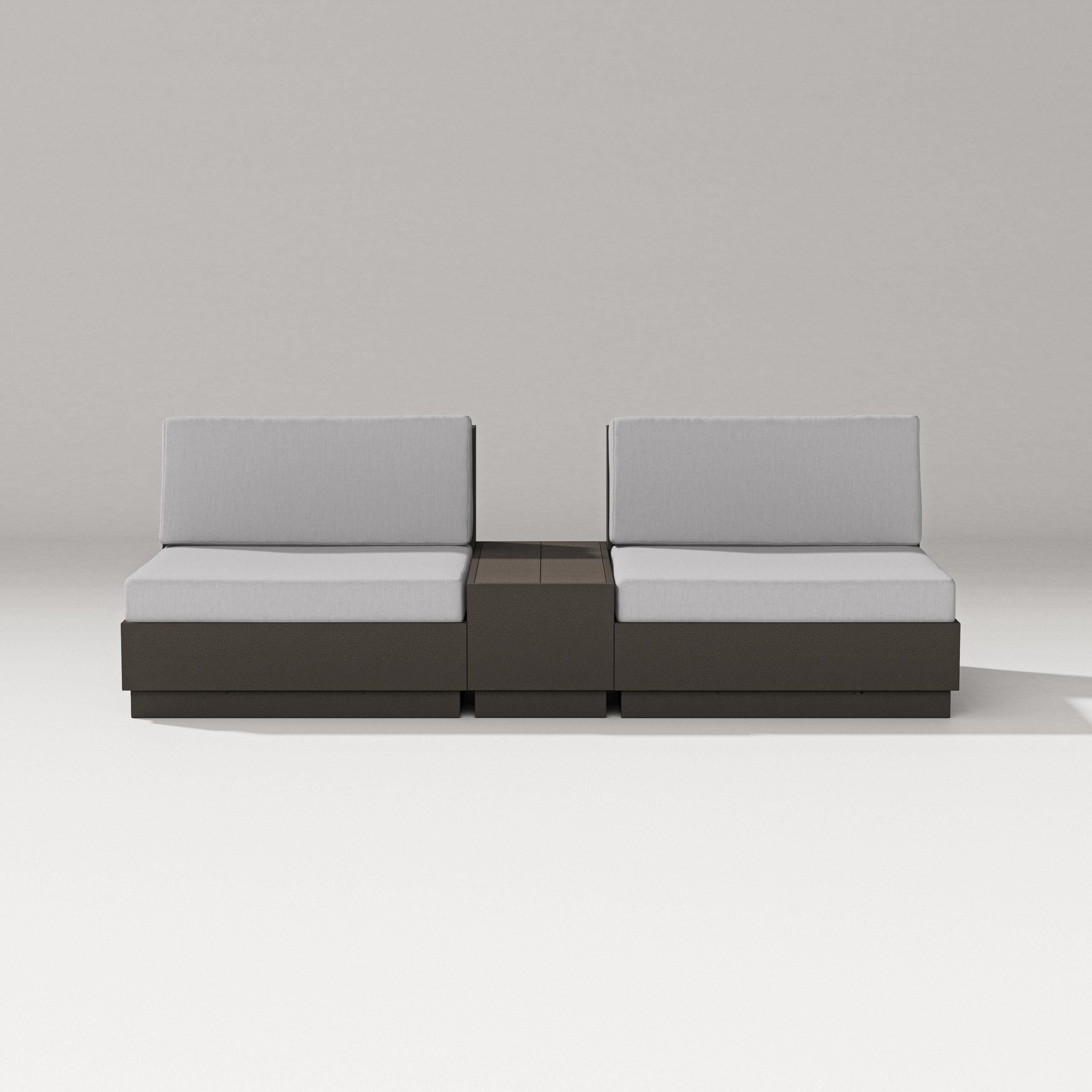 PW Designer Series Elevate Lounge Chair Set in Vintage Coffee / Granite