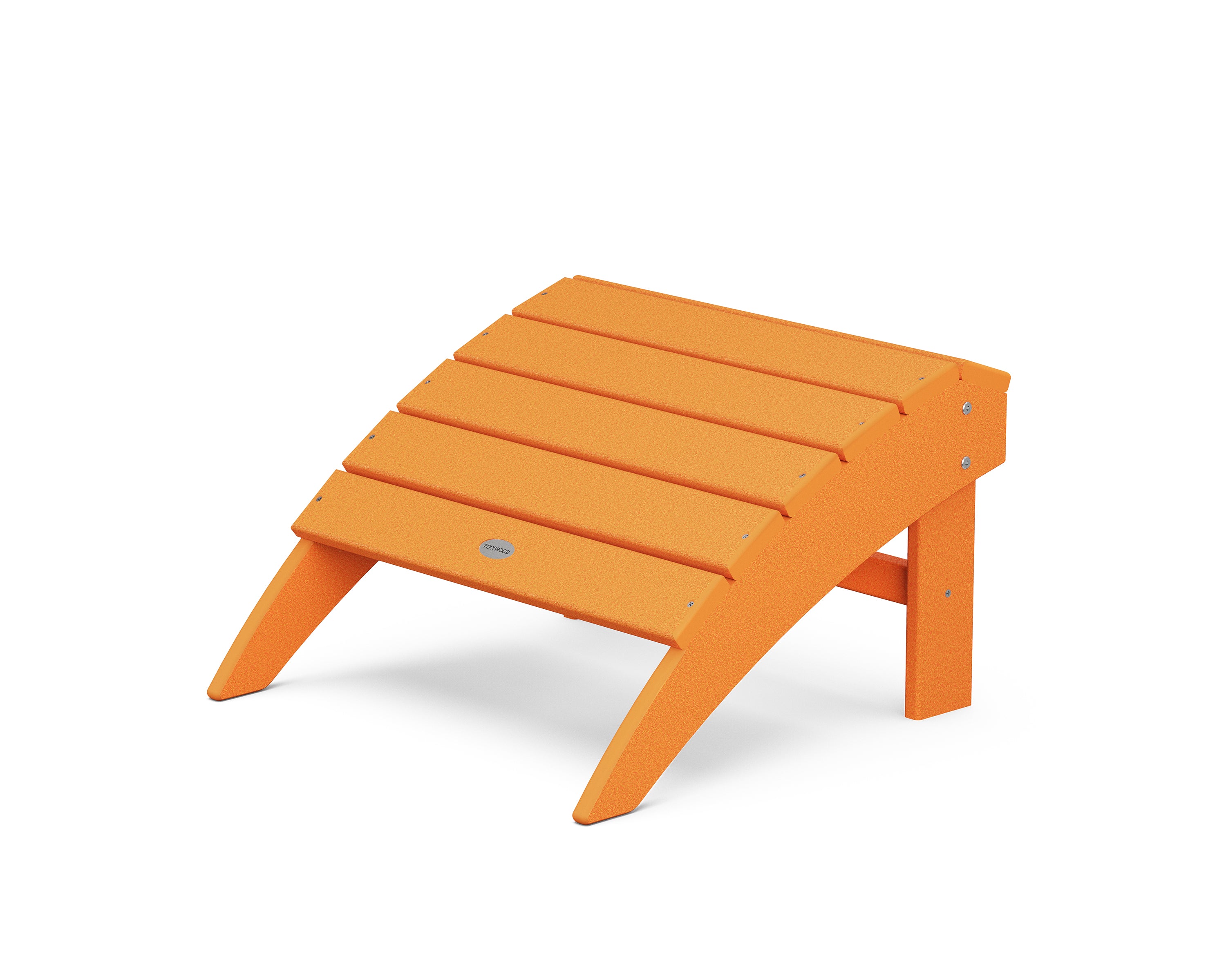 POLYWOOD Vineyard Adirondack Ottoman in Tangerine