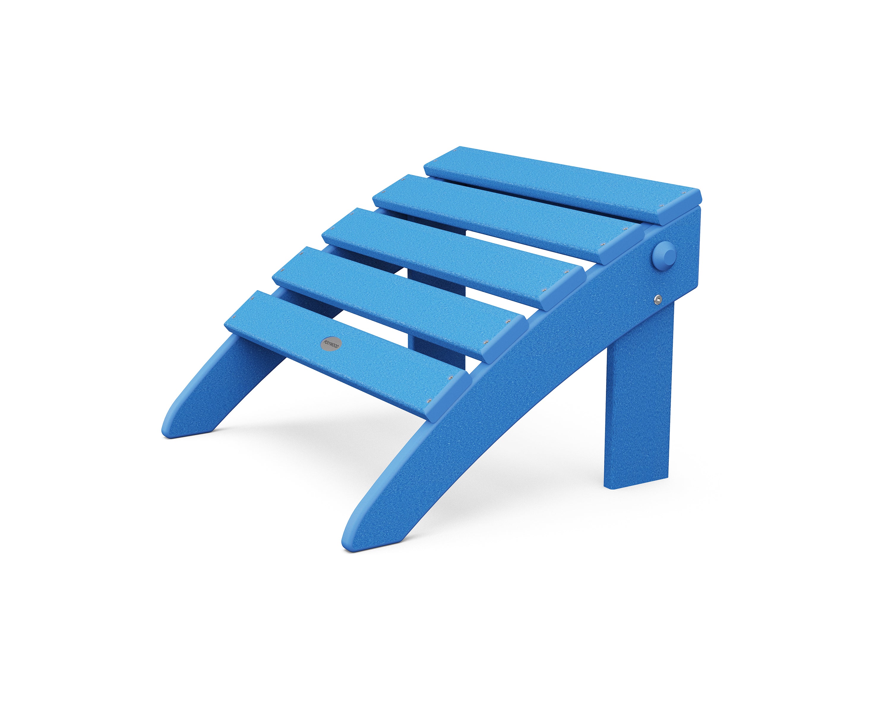 POLYWOOD Classic Adirondack Folding Ottoman in Pacific Blue