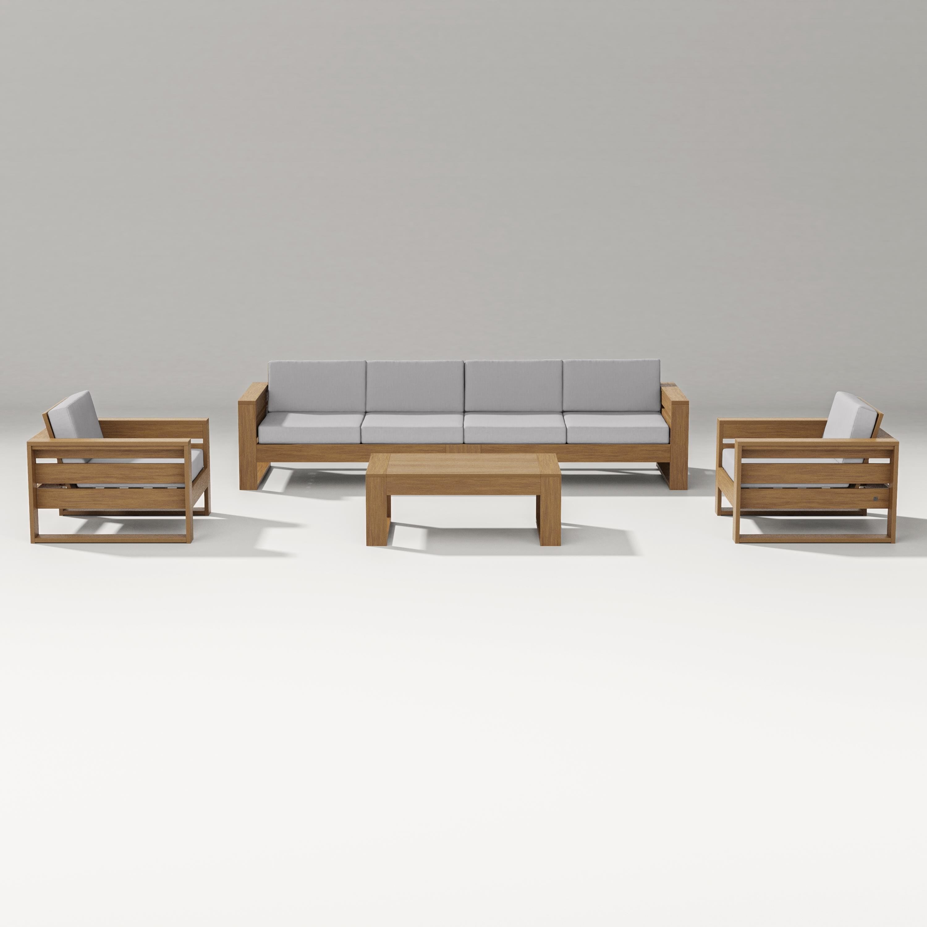 PW Designer Series Latitude 5-Piece Lounge Sofa Set in Natural / Granite