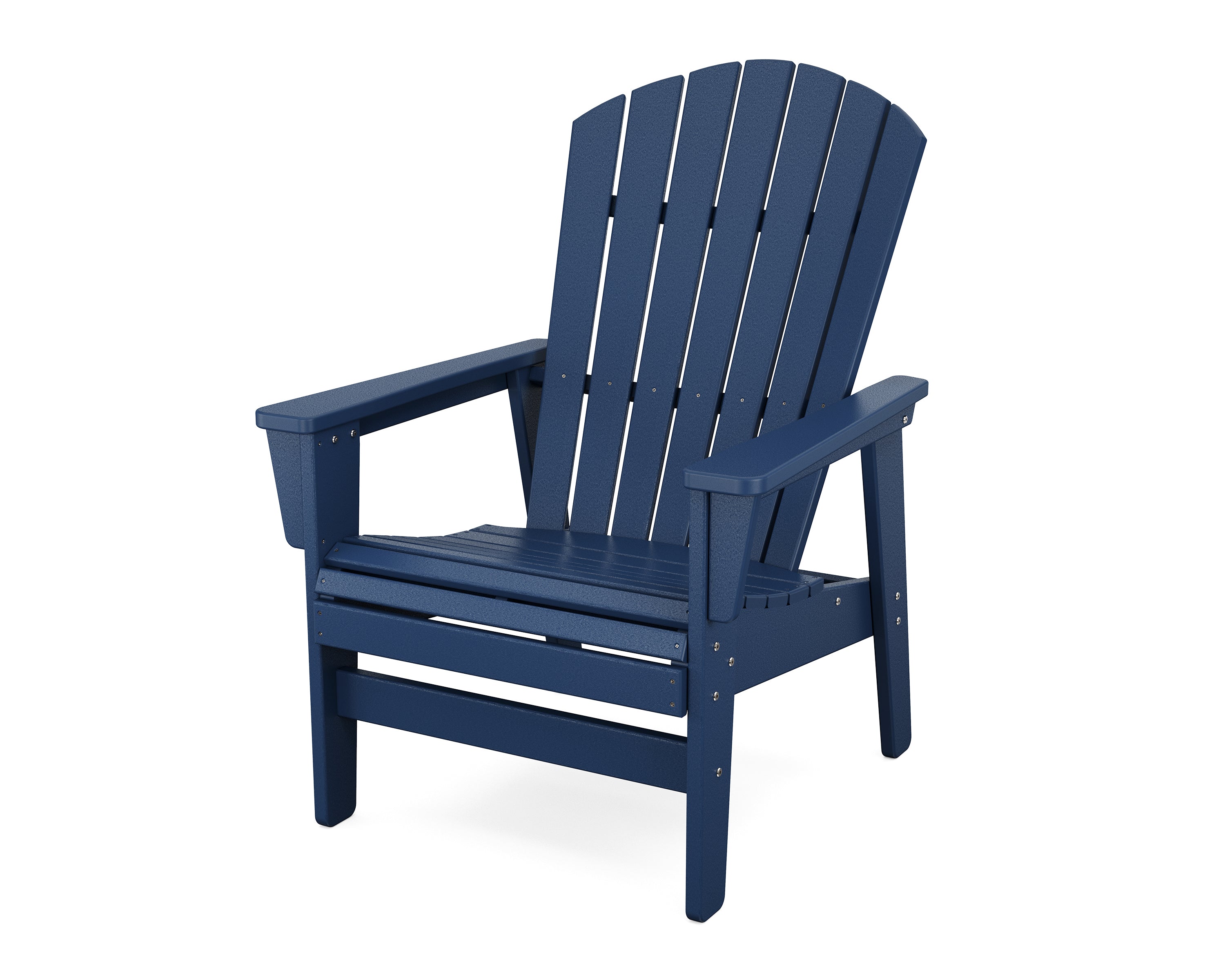 POLYWOOD Nautical Grand Upright Adirondack Chair in Navy