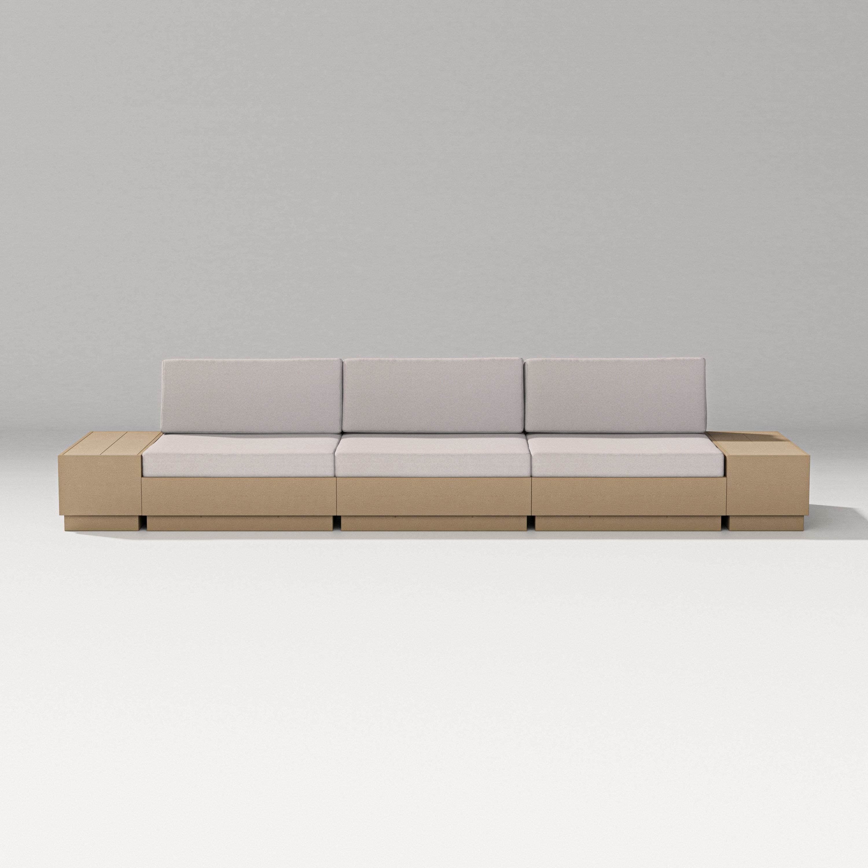 PW Designer Series Elevate Straight Sectional in Vintage Sahara / Dune Burlap