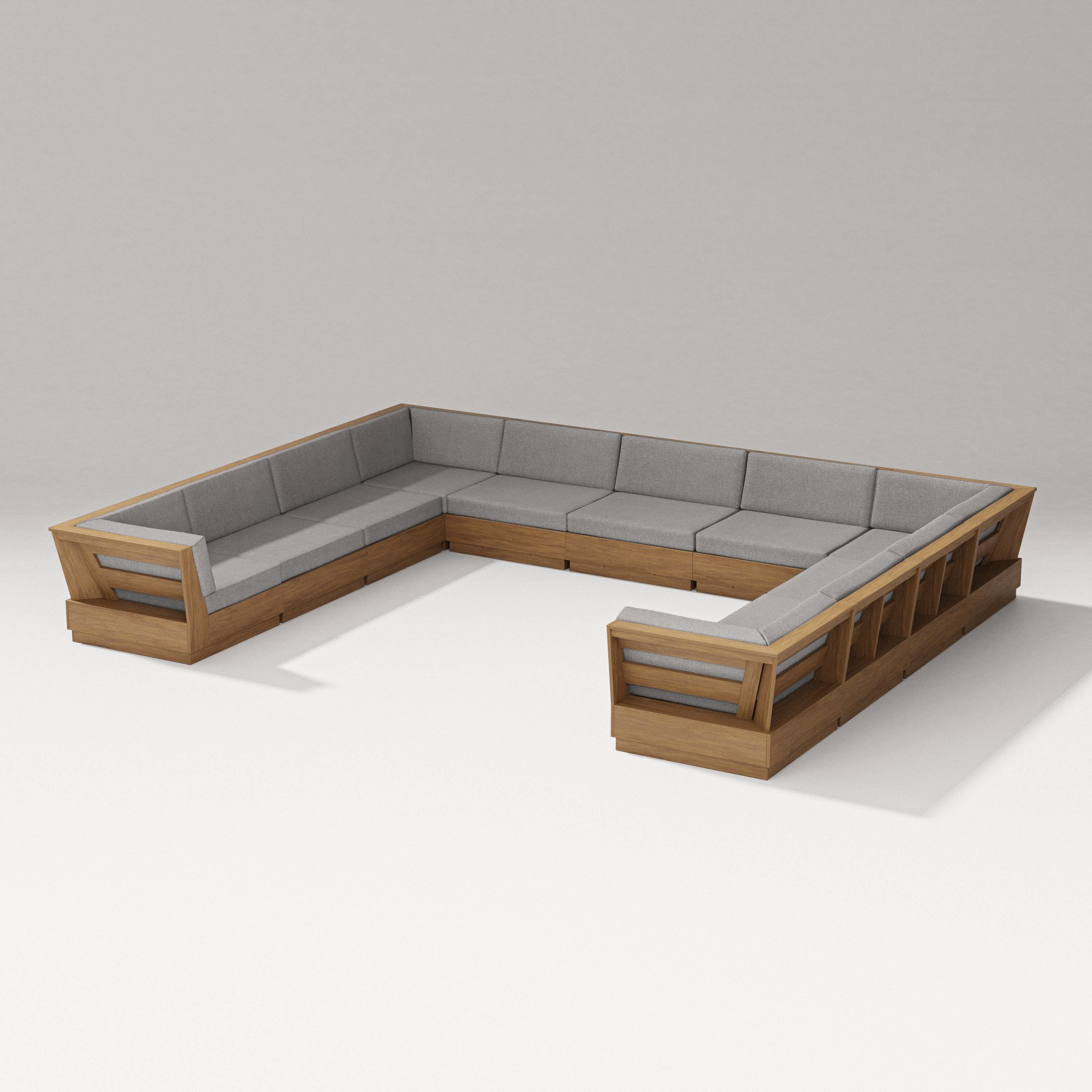 PW Designer Series Elevate Large U-Shaped Sectional in Natural / Grey Mist