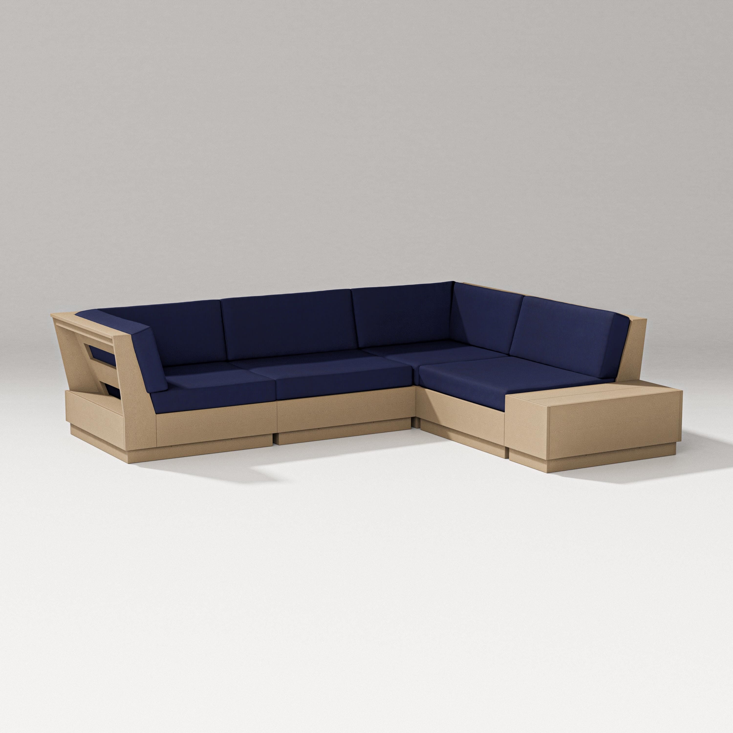 PW Designer Series Elevate Corner Sectional in Vintage Sahara / Navy