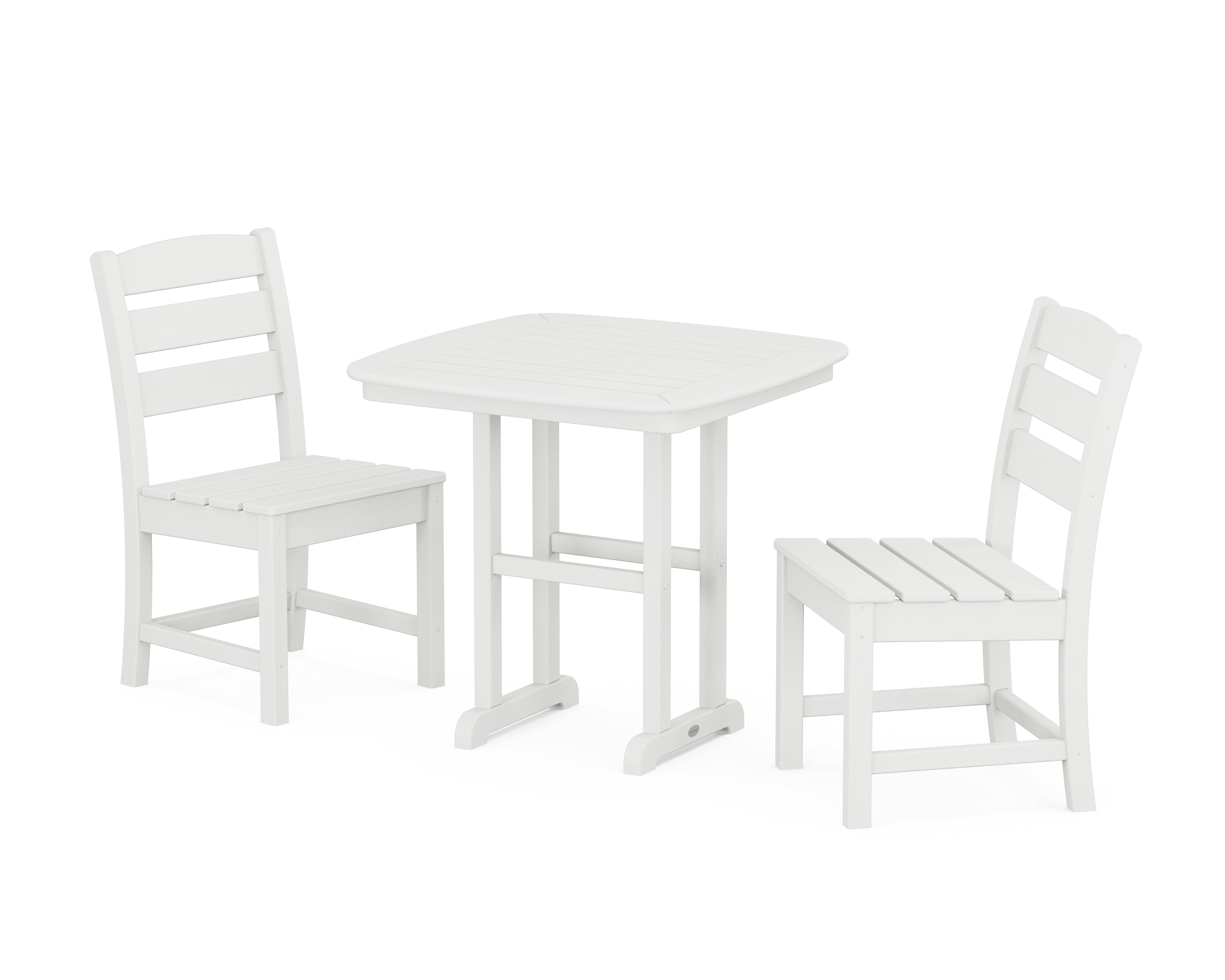 POLYWOOD® Lakeside Side Chair 3-Piece Dining Set in Vintage White