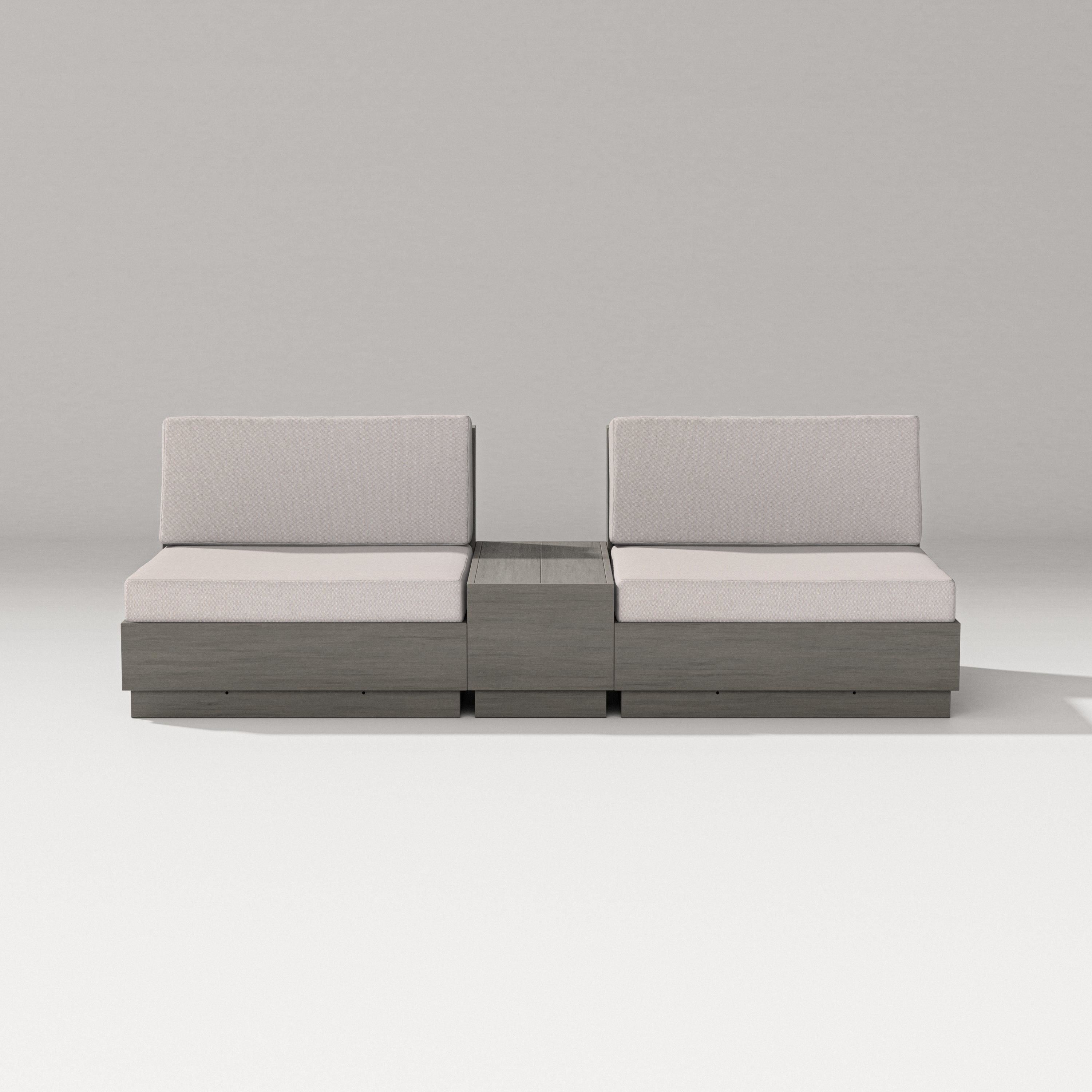 PW Designer Series Elevate Lounge Chair Set in Driftwood / Dune Burlap