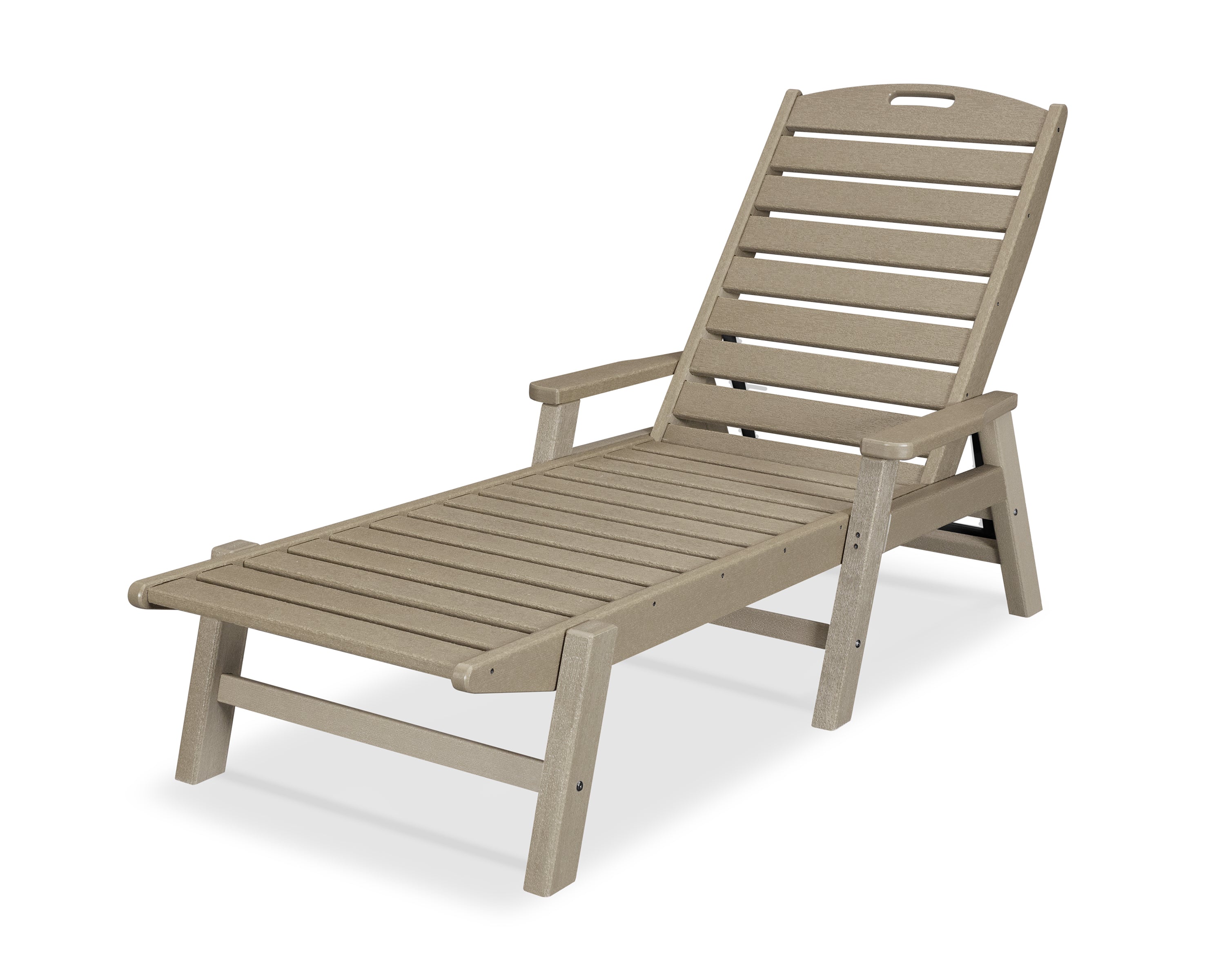 POLYWOOD® Nautical Chaise with Arms in Vintage Sahara