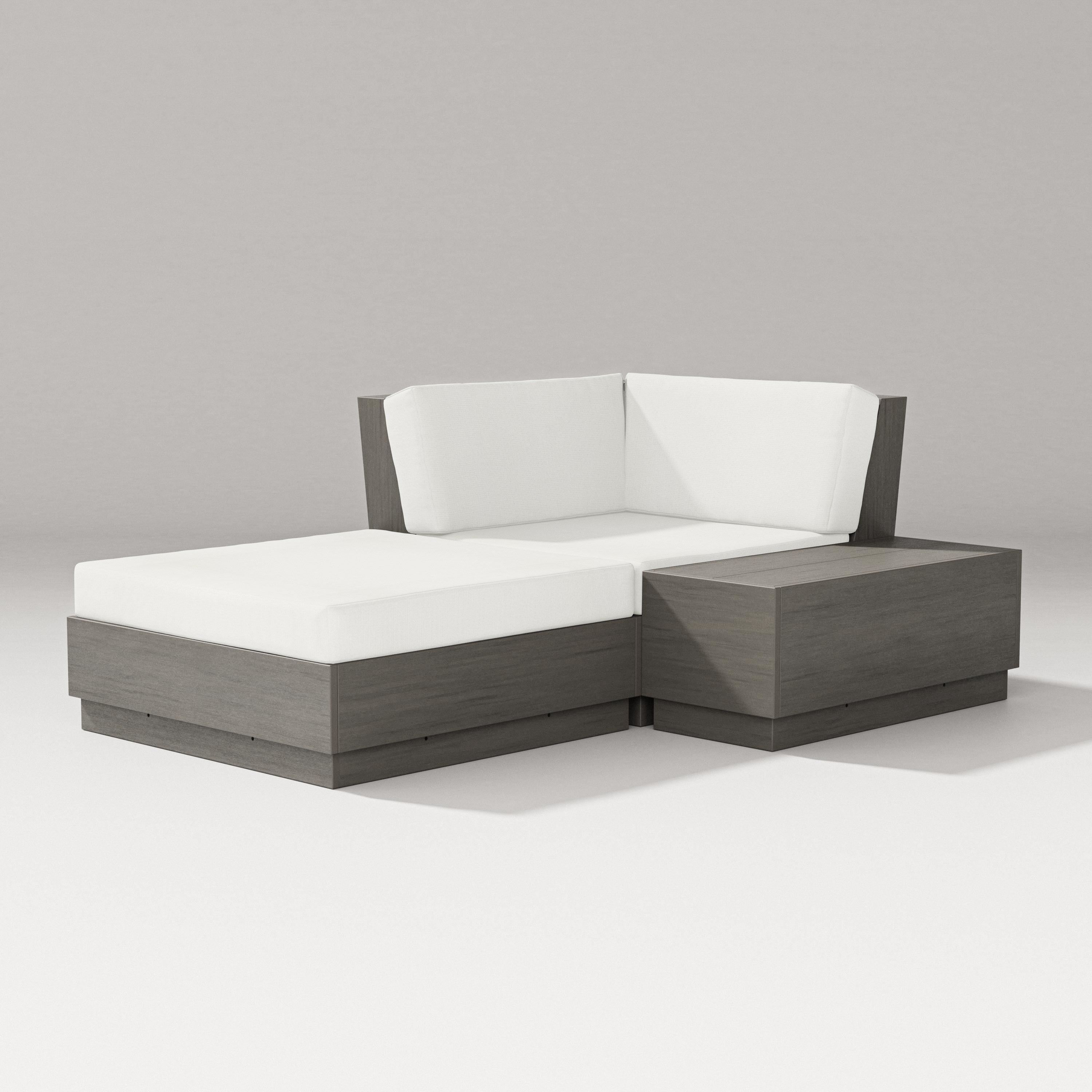 PW Designer Series Elevate Corner Chaise in Driftwood / Natural Linen