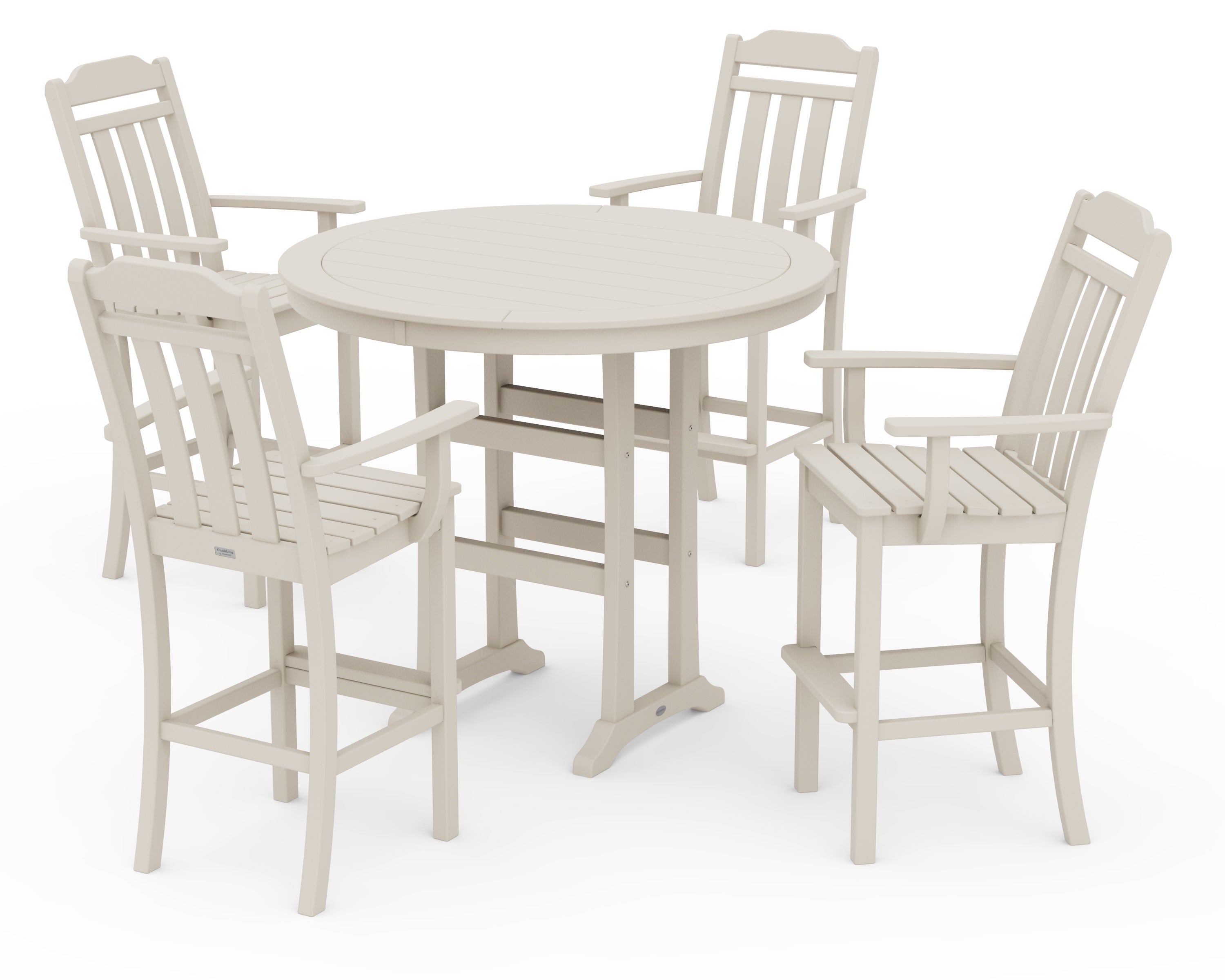 Country Living Cottage 5-Piece Round Bar Set in Sand