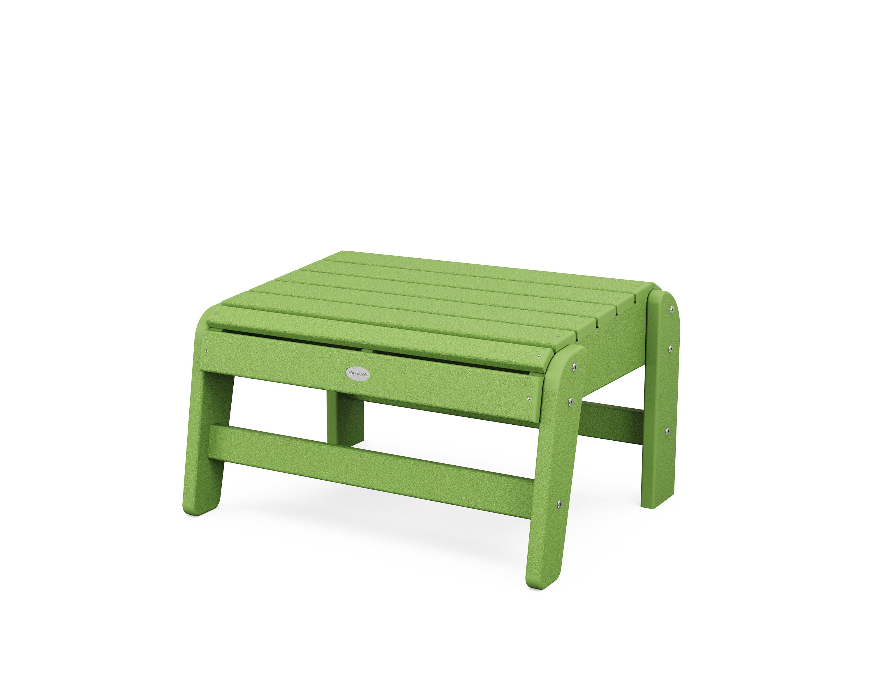 POLYWOOD Grand Adirondack Ottoman in Lime