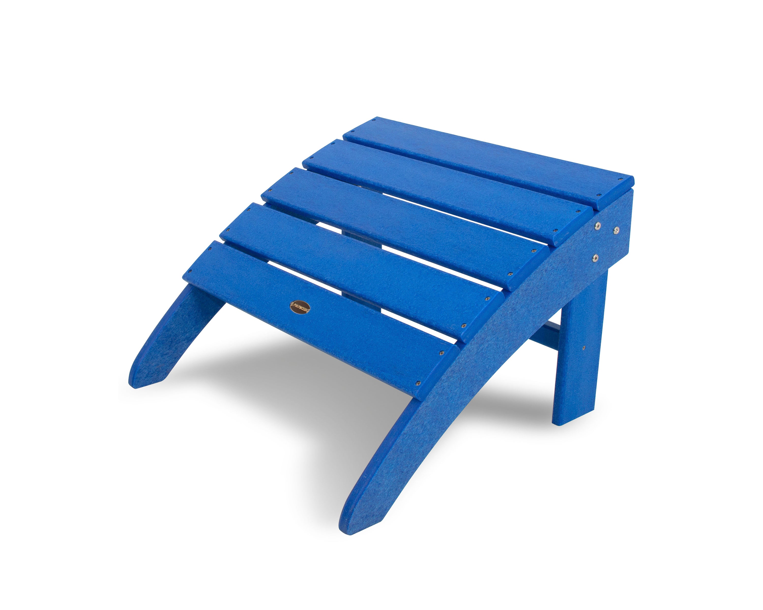 POLYWOOD South Beach Adirondack Ottoman in Pacific Blue