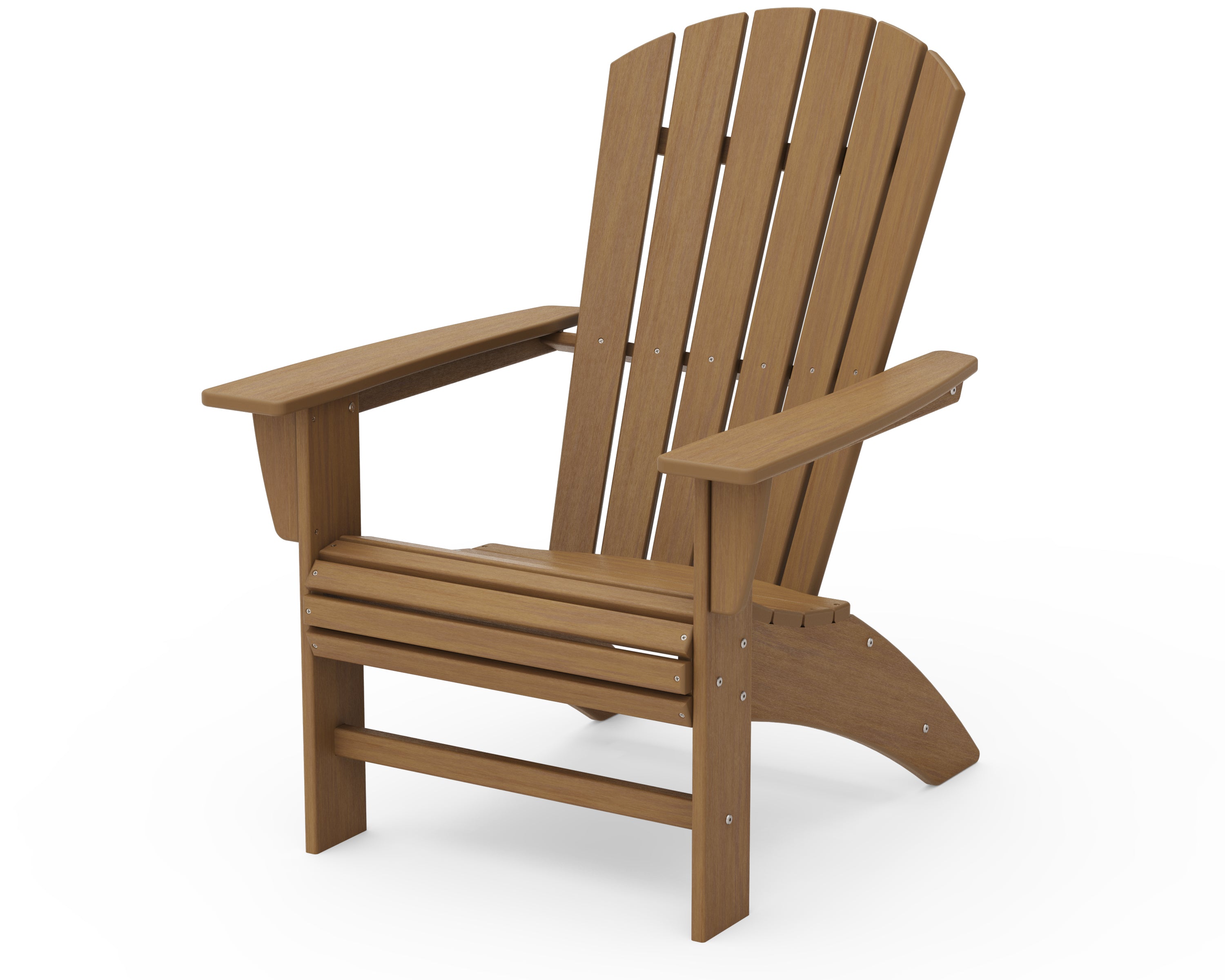 POLYWOOD Nautical Curveback Adirondack Chair in Natural