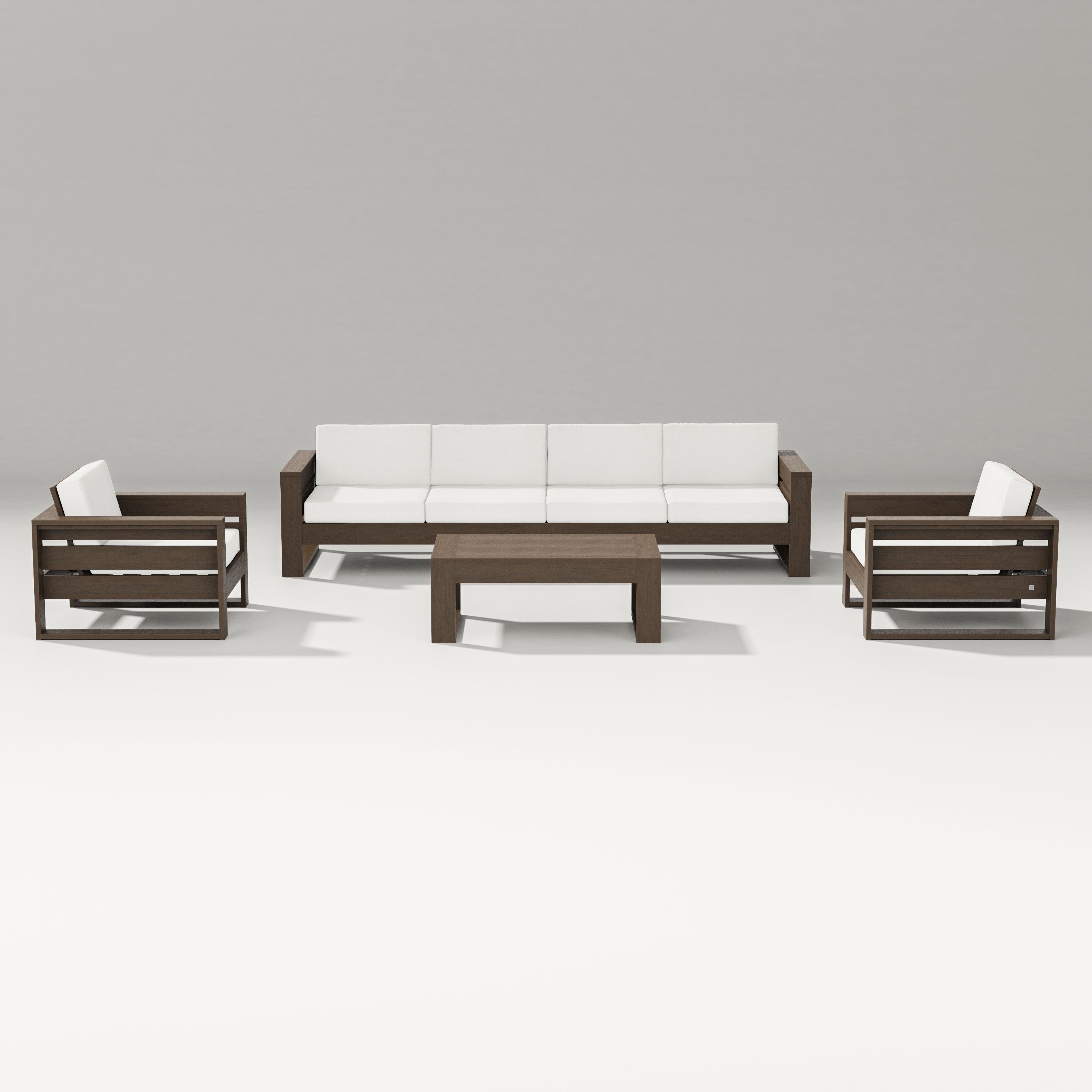 PW Designer Series Latitude 5-Piece Lounge Sofa Set in Kona / Natural Linen