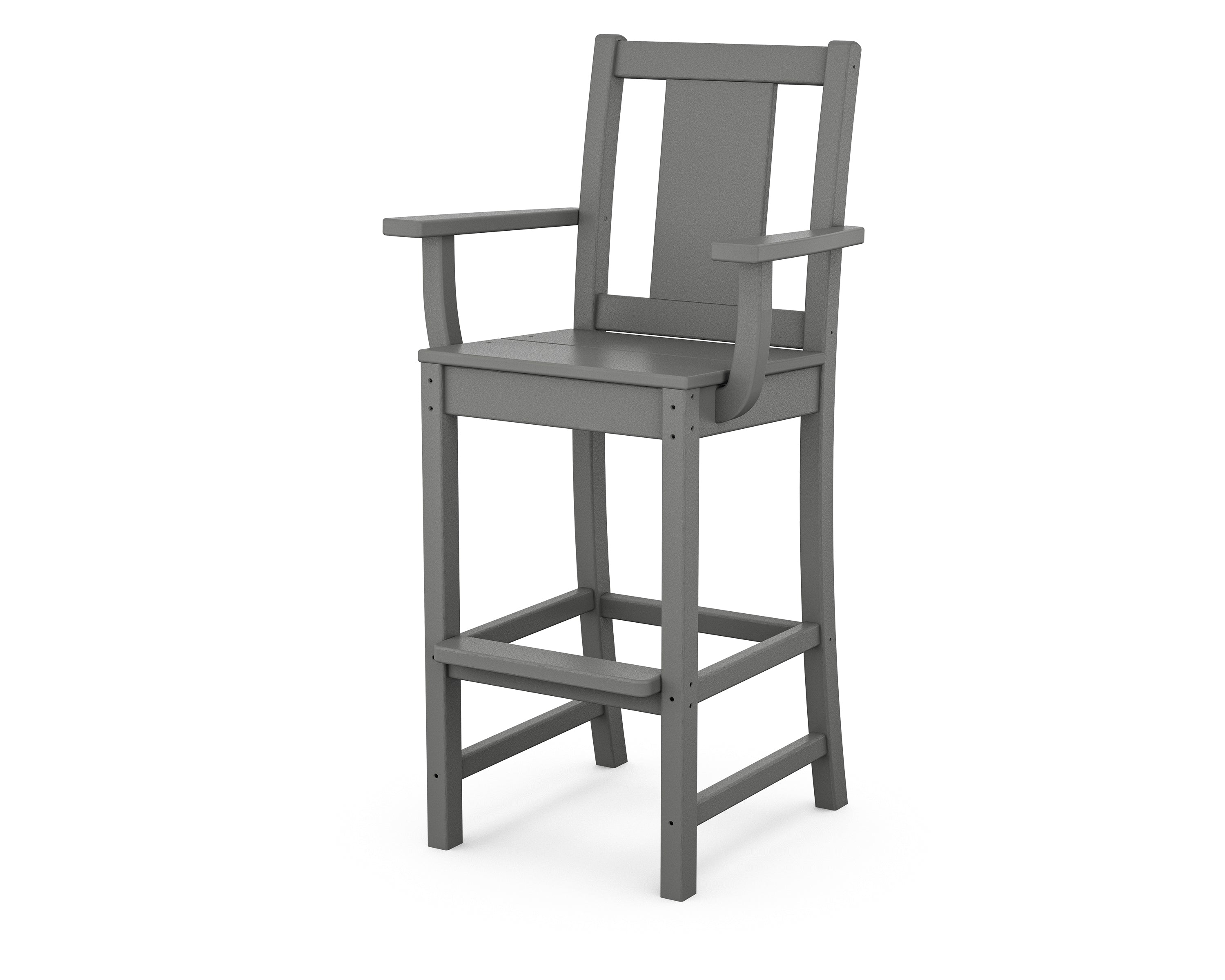 POLYWOOD Prairie Bar Arm Chair in Slate Grey