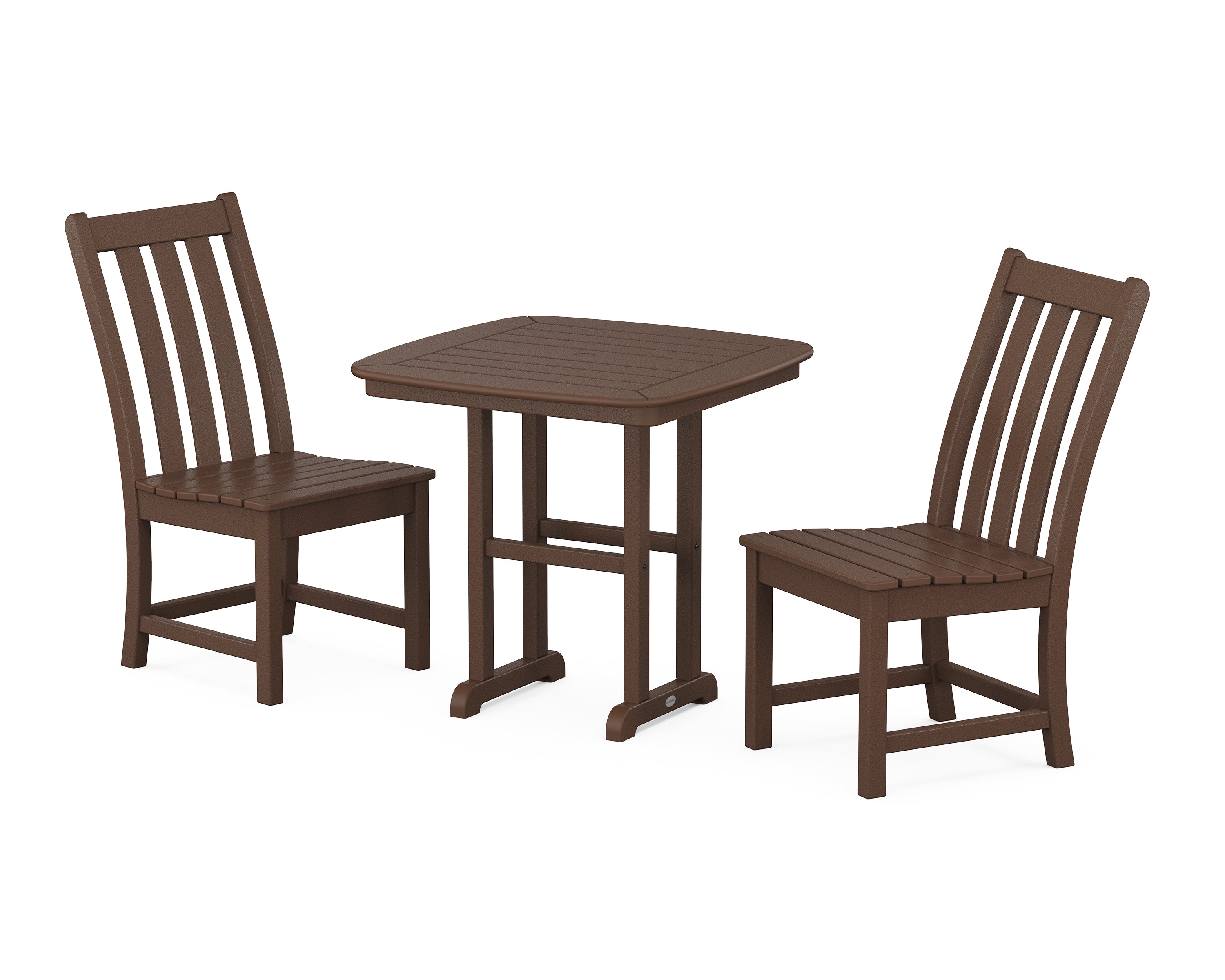 POLYWOOD® Vineyard Side Chair 3-Piece Dining Set in Mahogany