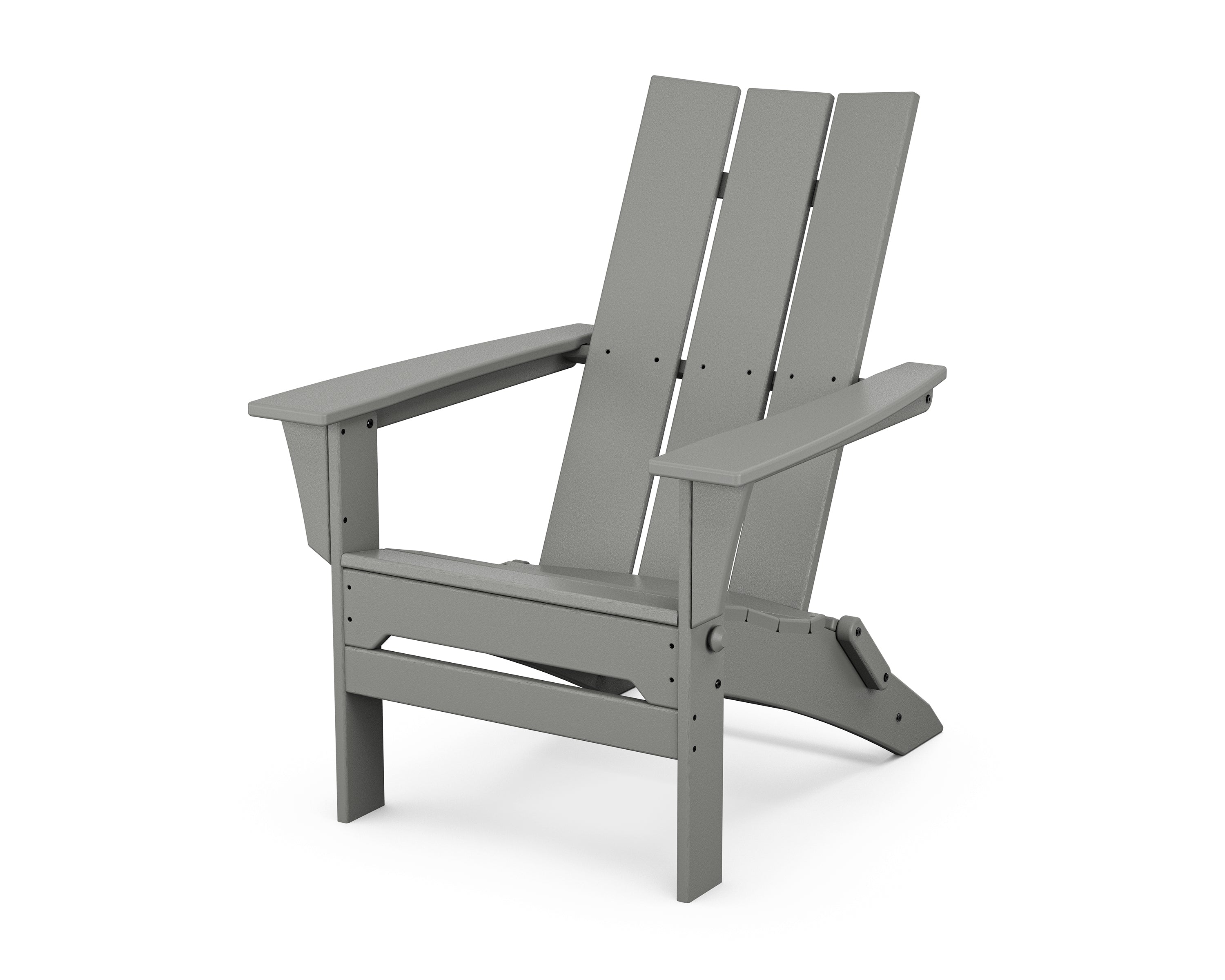 POLYWOOD Modern Folding Adirondack in Slate Grey